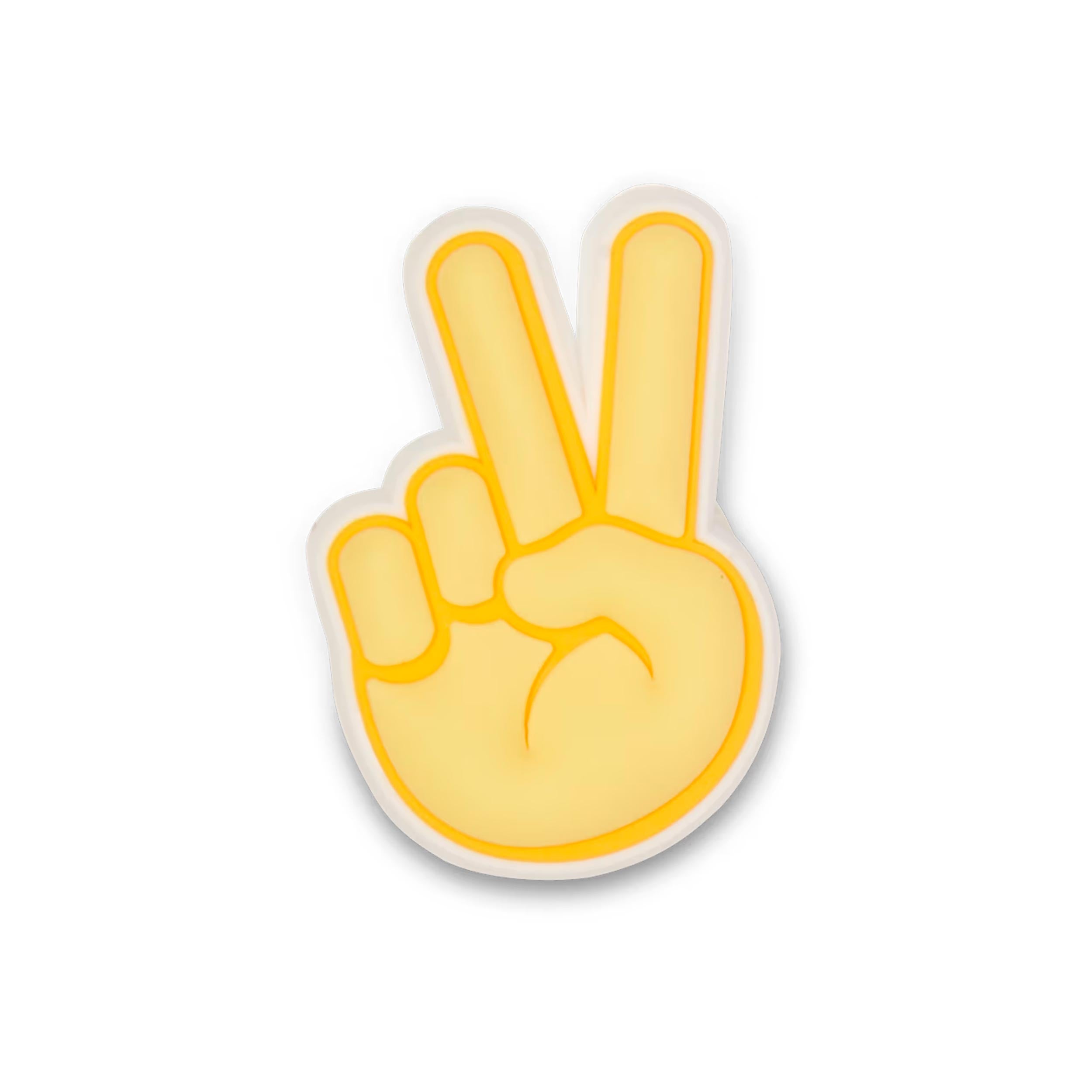 Crocs Peace Hand Sign Sonstiges Unisex - gul, hvid