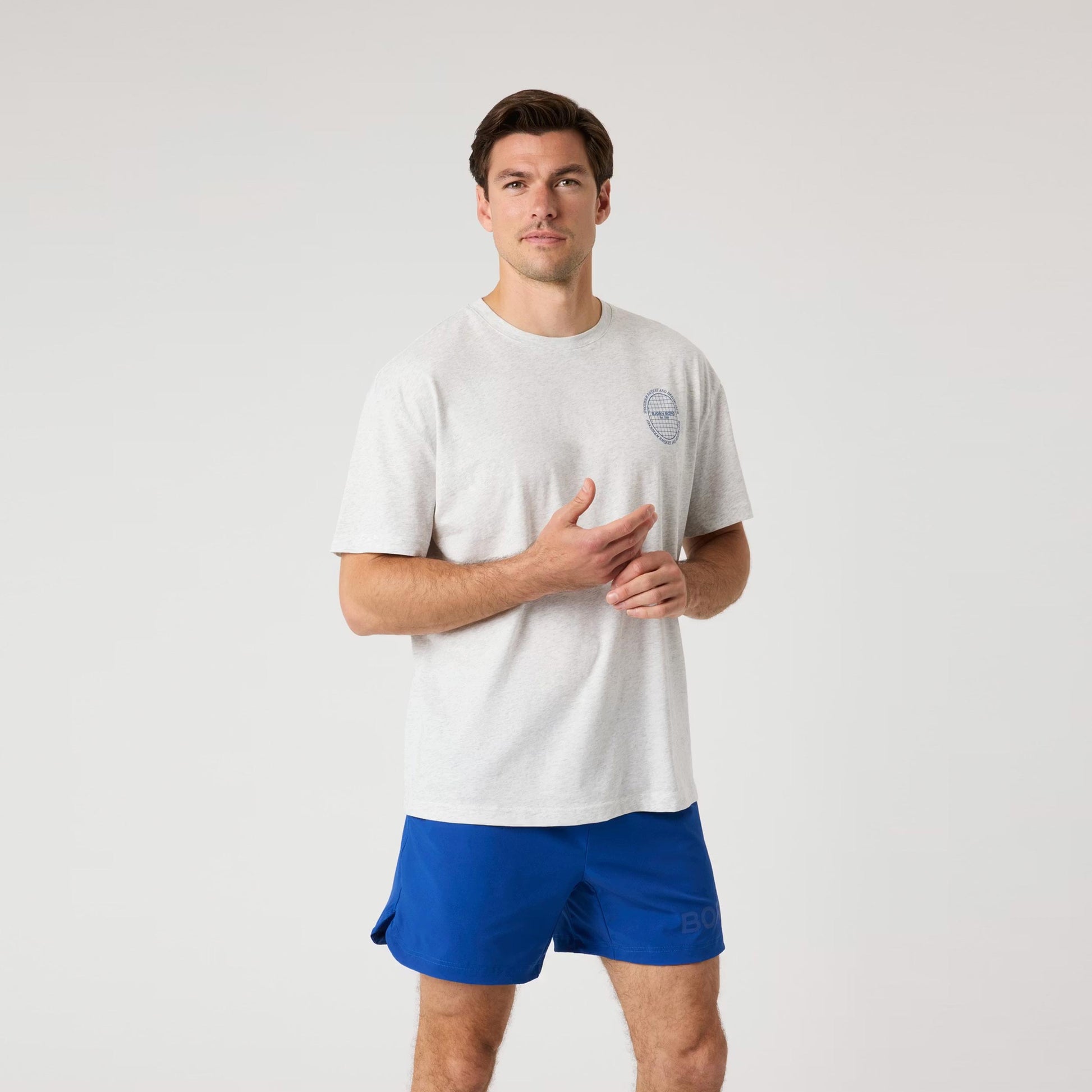 Björn Borg Ace Oversized T-shirt Herrer - lysegrå