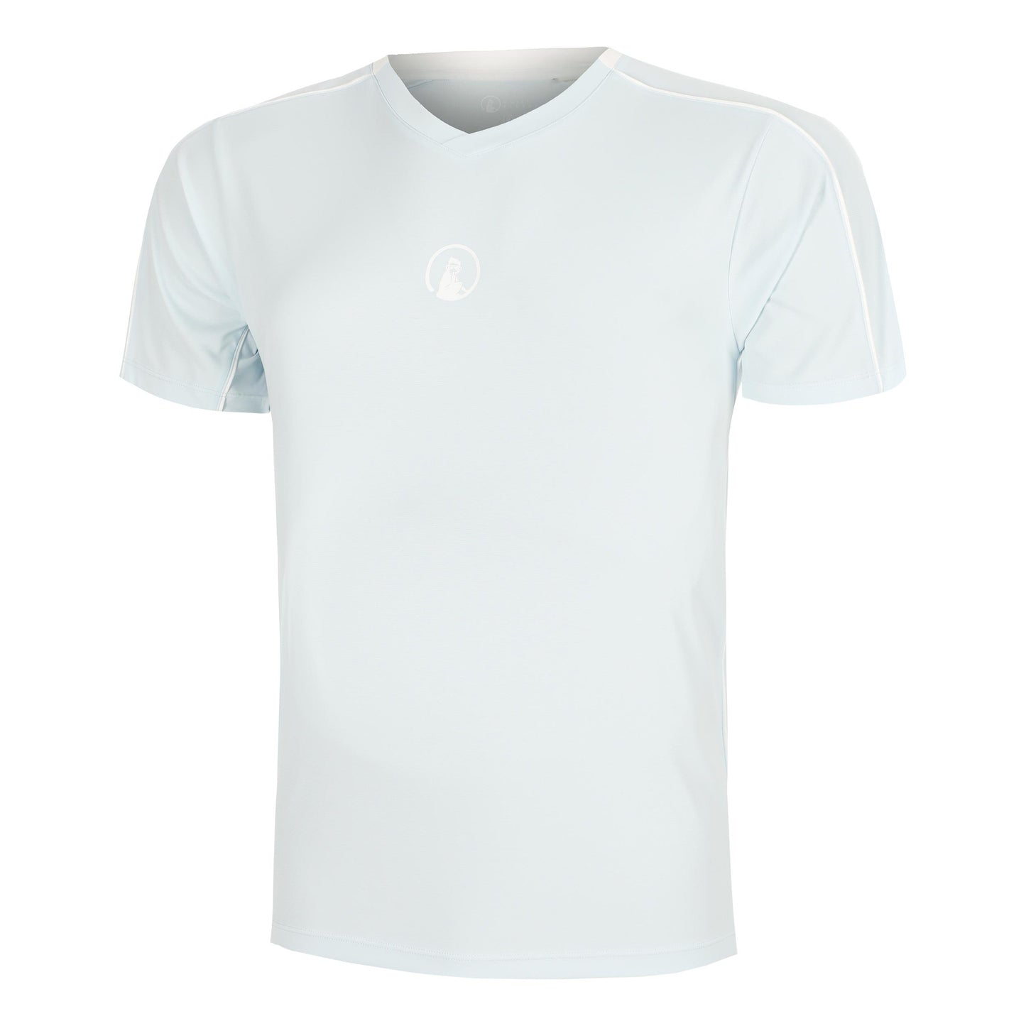 Quiet Please Memories Topspin V-Neck T-shirt Herrer - lyseblå
