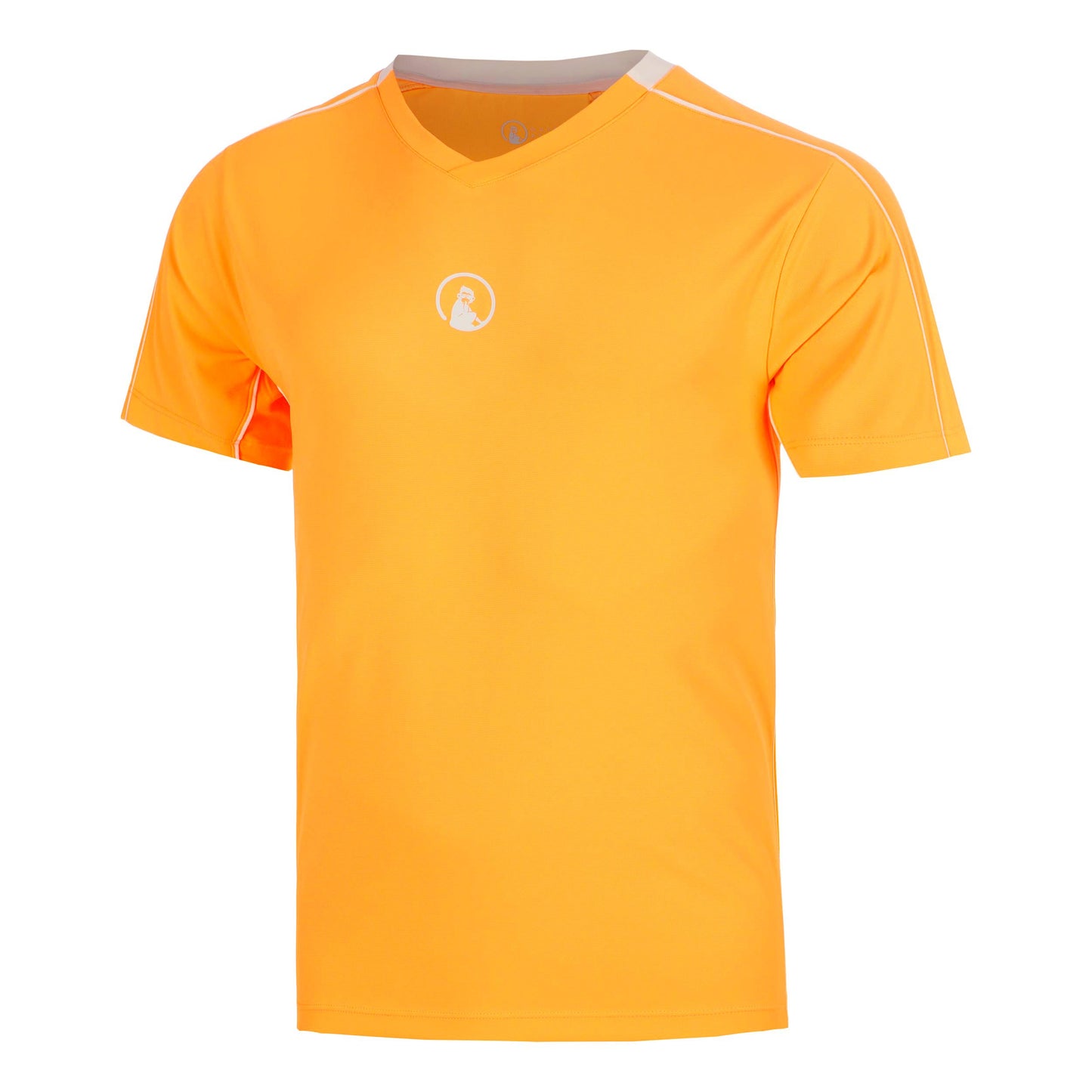 Quiet Please Glow Topspin V-Neck T-shirt Herrer - orange