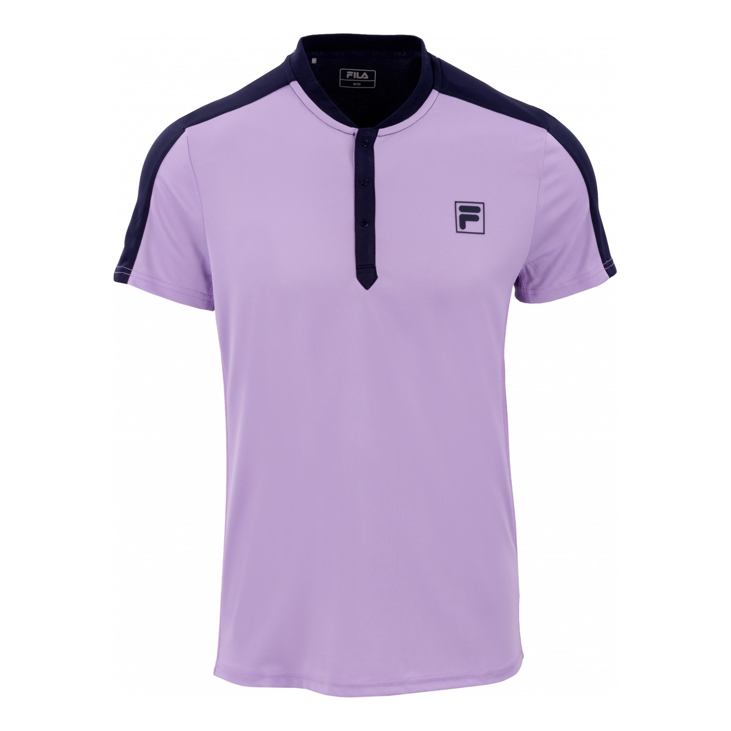 Fila Henley Taavi T-shirt Herrer - syren, mørkeblå