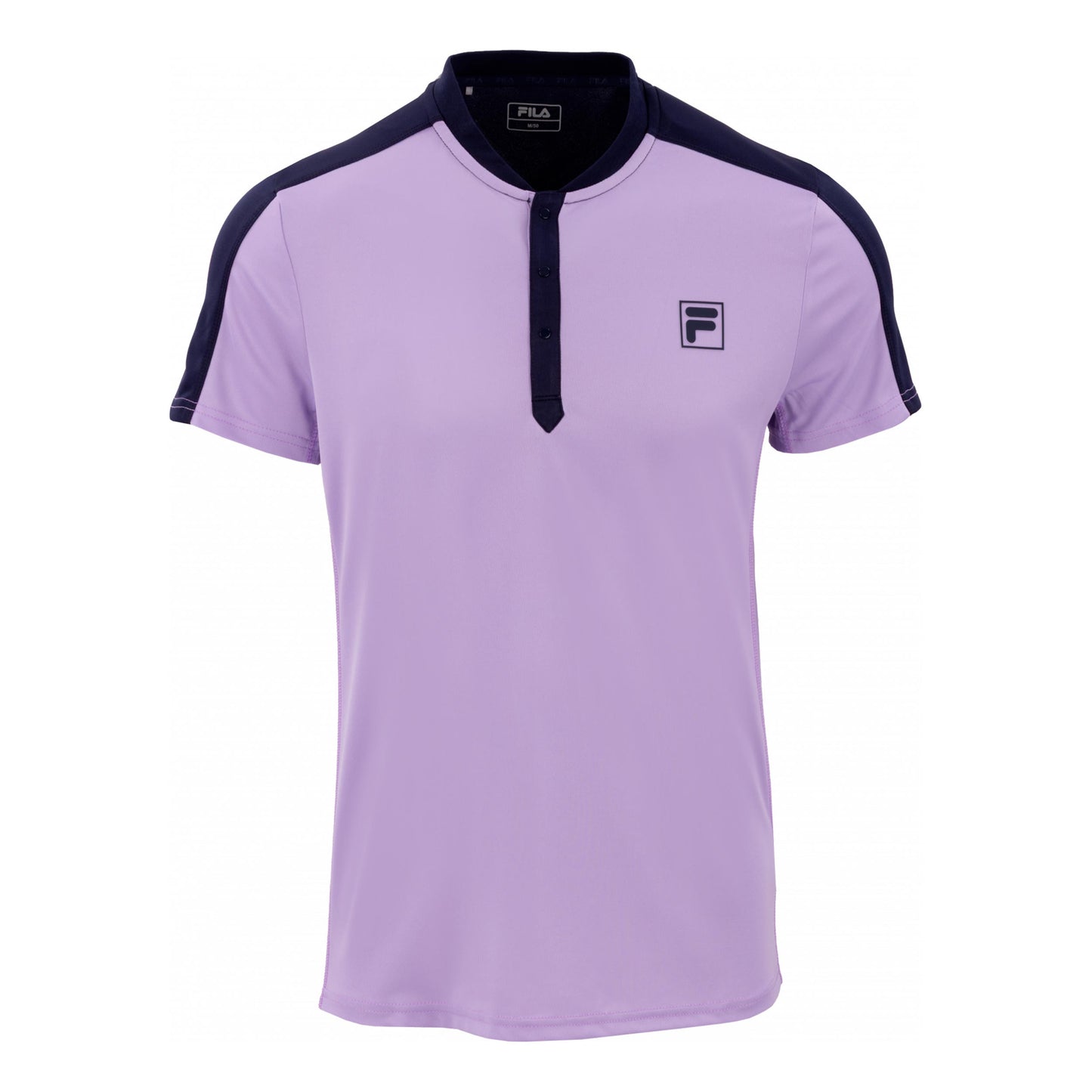 Fila Henley Taavi T-shirt Herrer - syren, mørkeblå