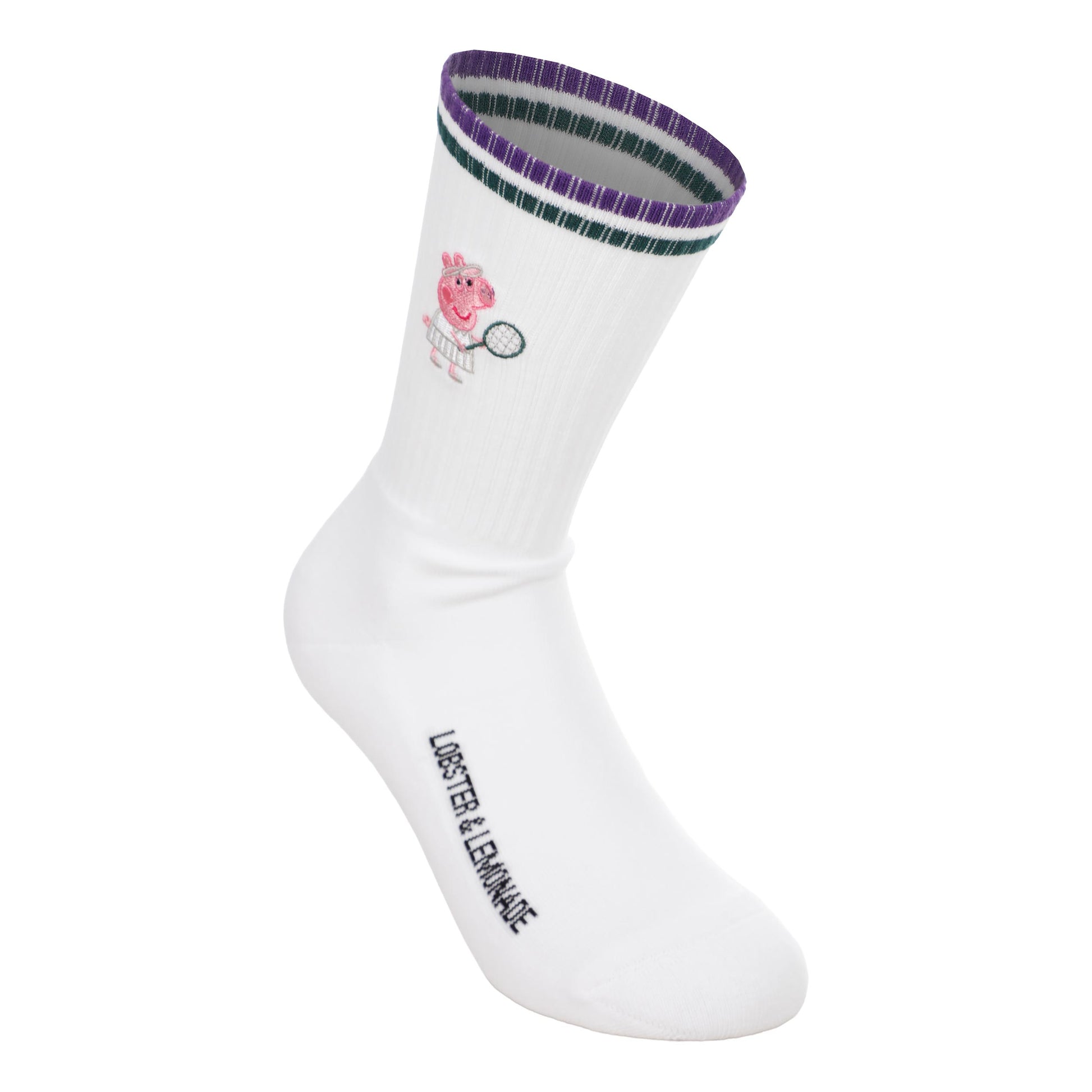 Lobster & Lemonade Peppa Pig Tennis – ’90 Sport Sportssokker Unisex - hvid