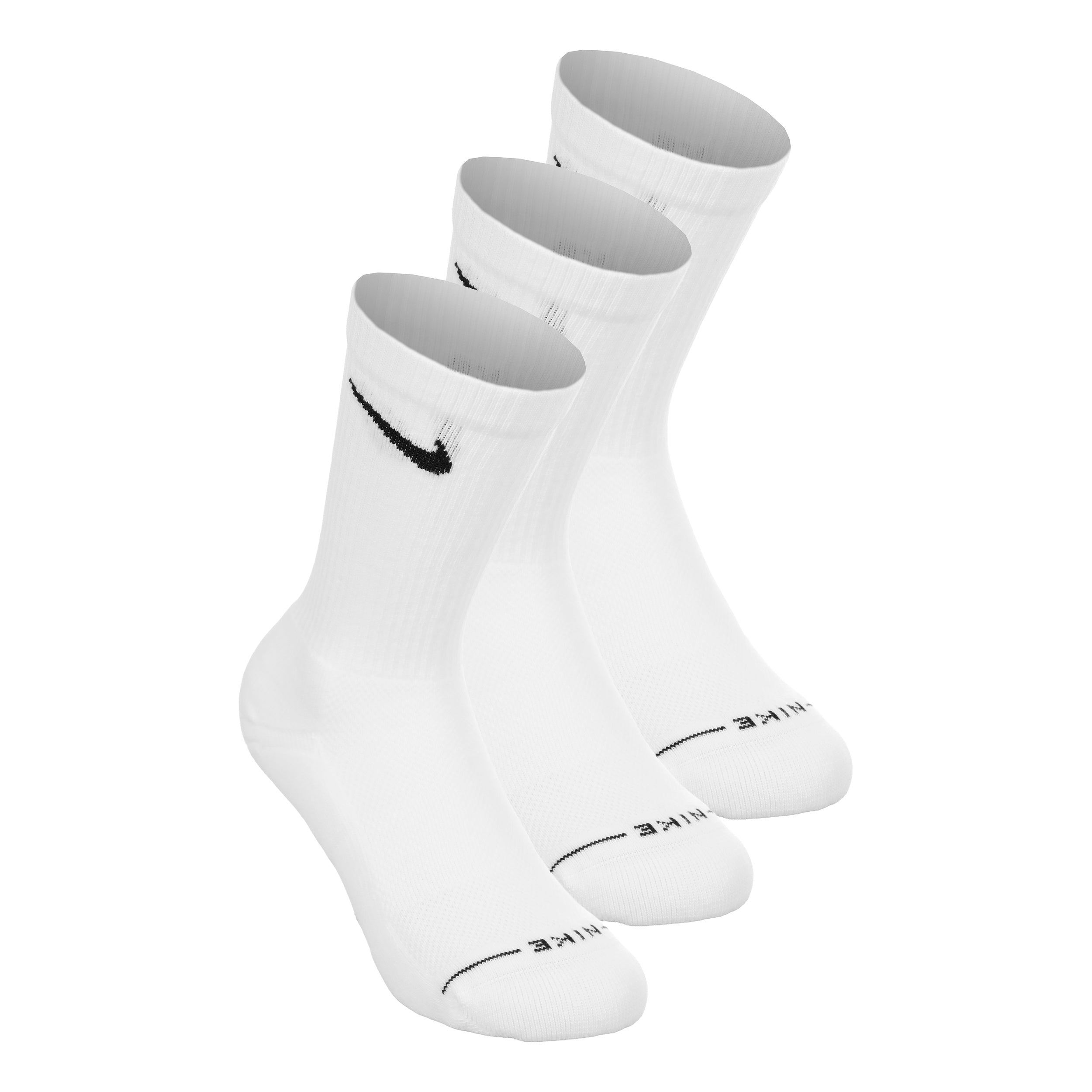 Nike Crew Tennissokker Pakke med 3 Unisex - hvid