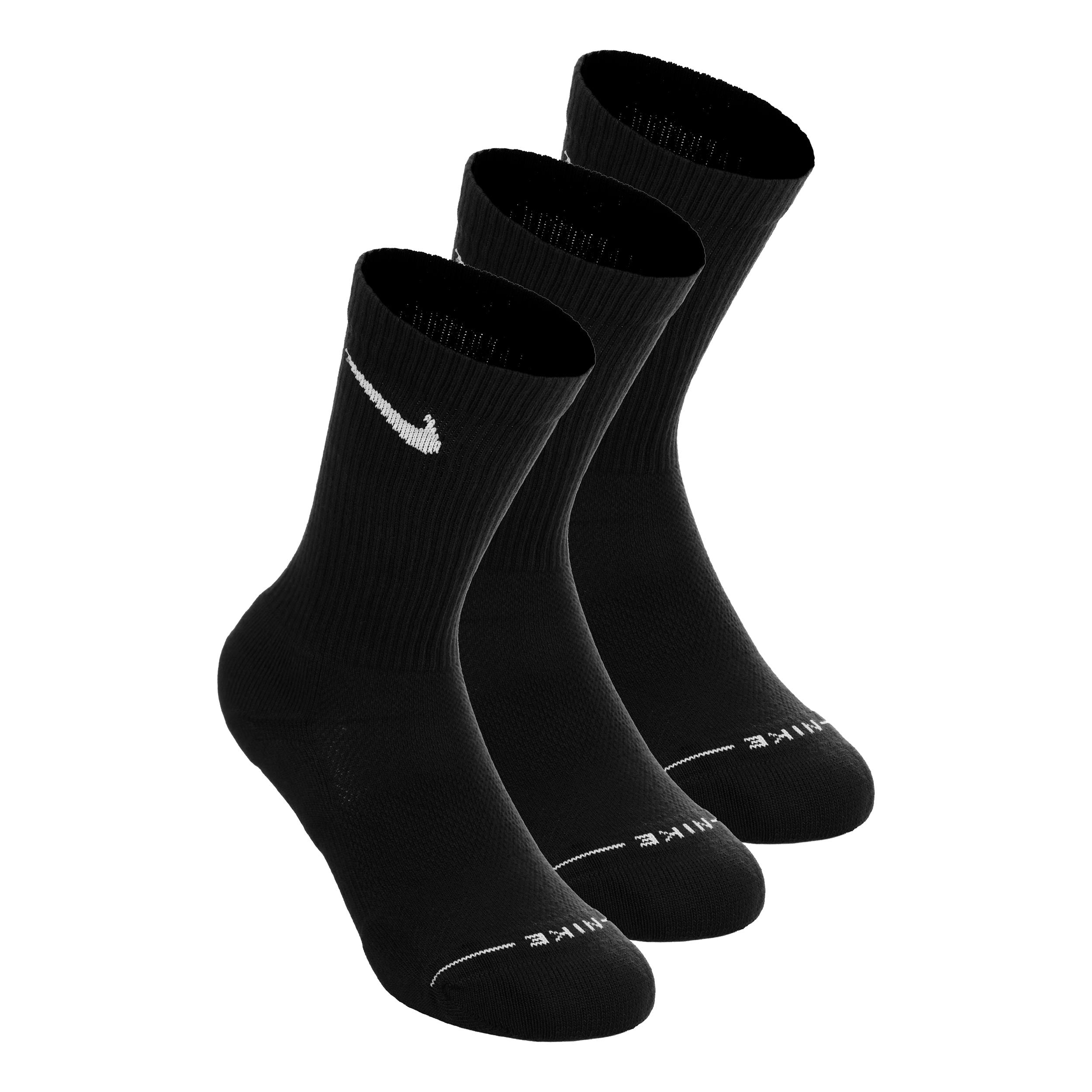 Nike Crew Tennissokker Pakke med 3 Unisex - sort