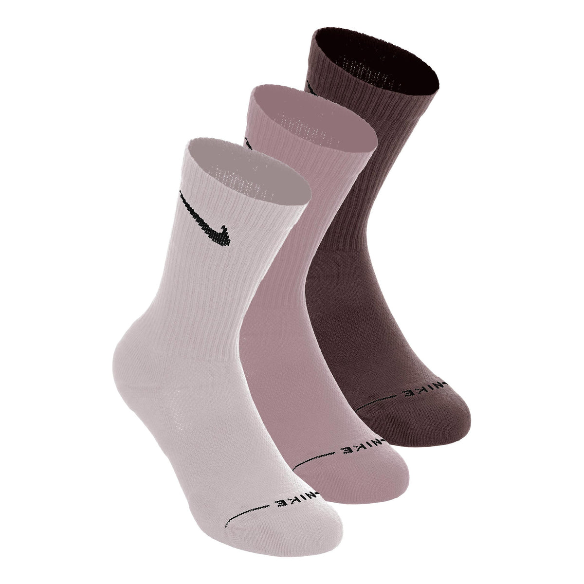 Nike Crew Tennissokker Pakke med 3 Unisex - creme, gammel lyserød