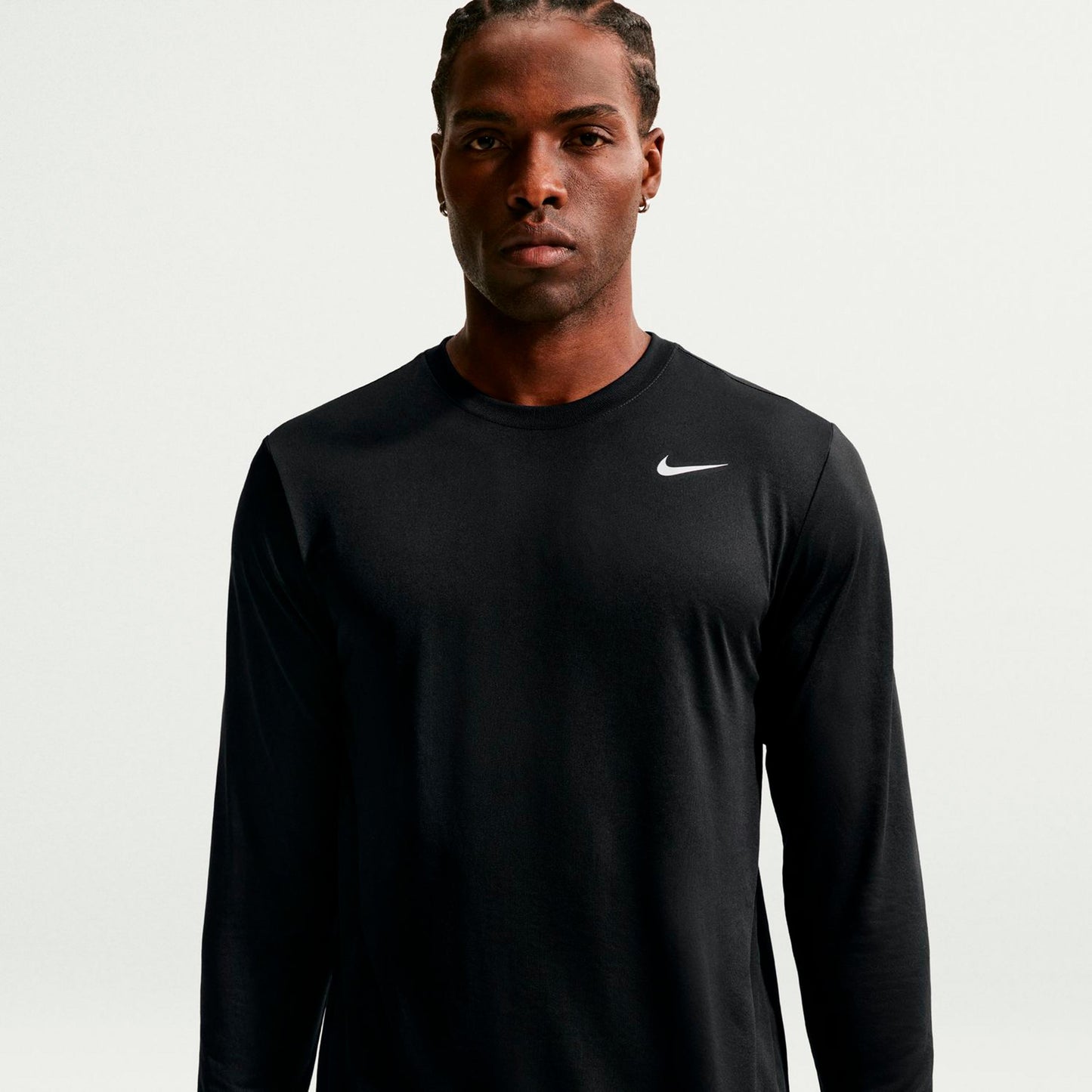 Nike Dri-Fit Shirt, langærmet Herrer - sort