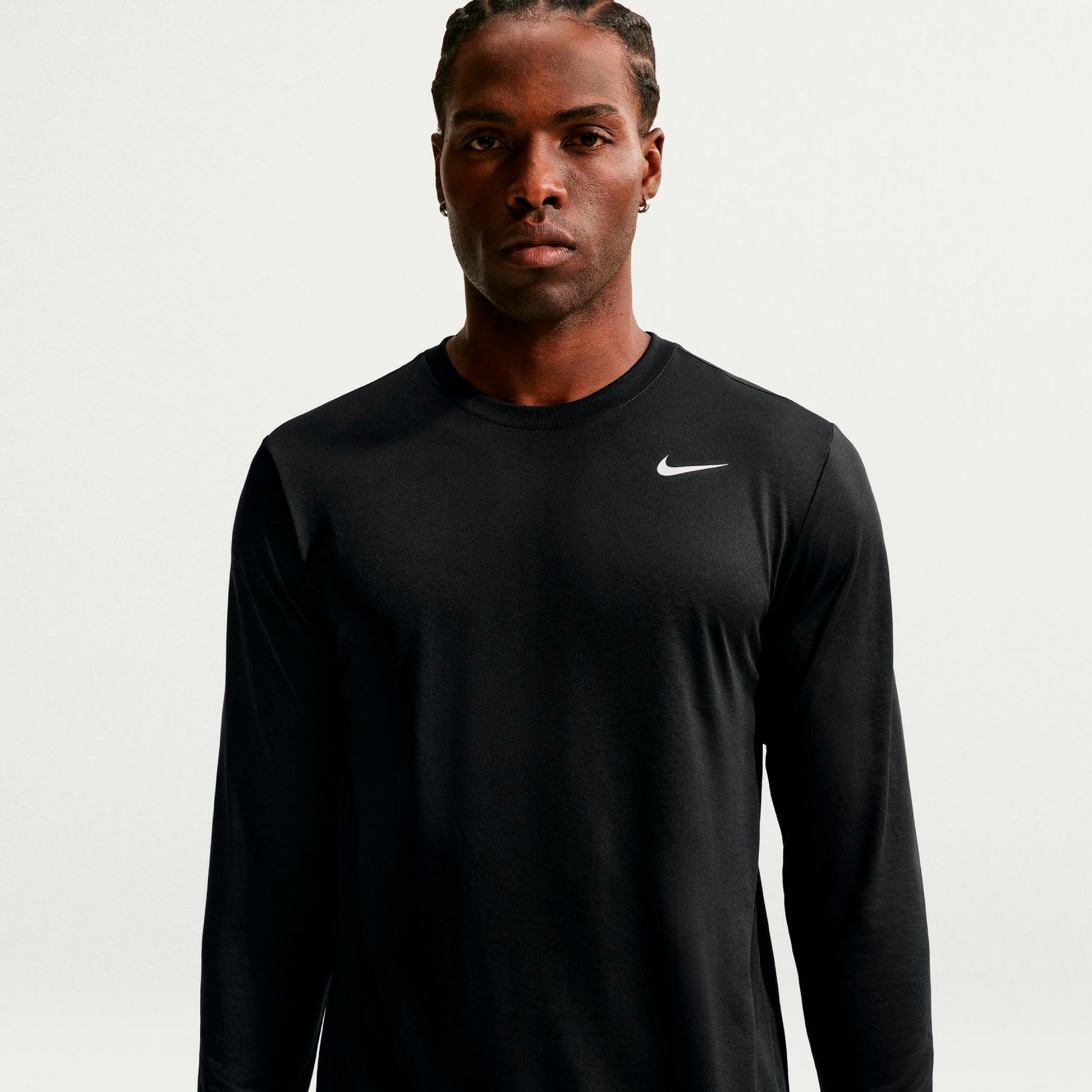 Nike Dri-Fit Shirt, langærmet Herrer - sort