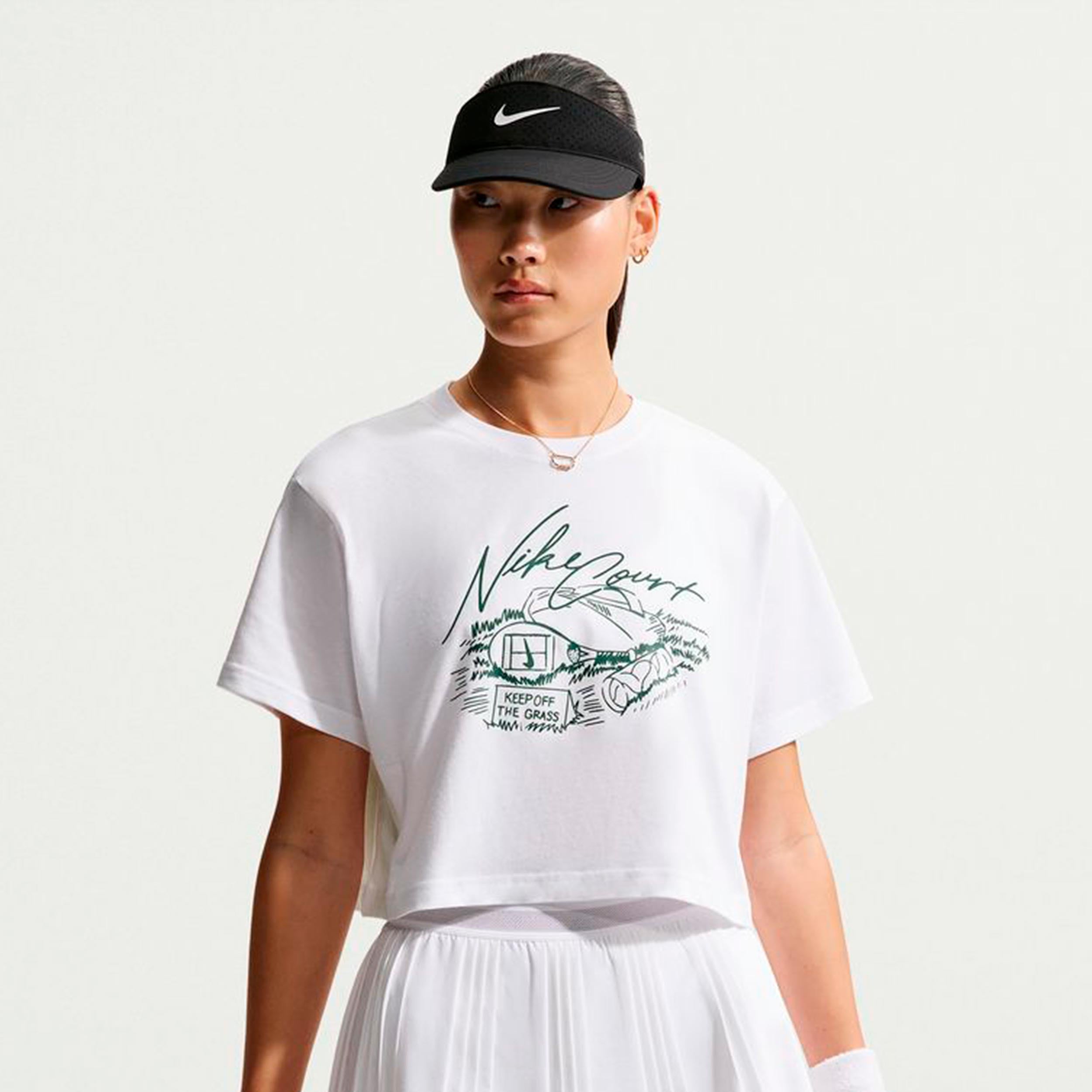 Nike Slam Crop T-shirt Damer - hvid