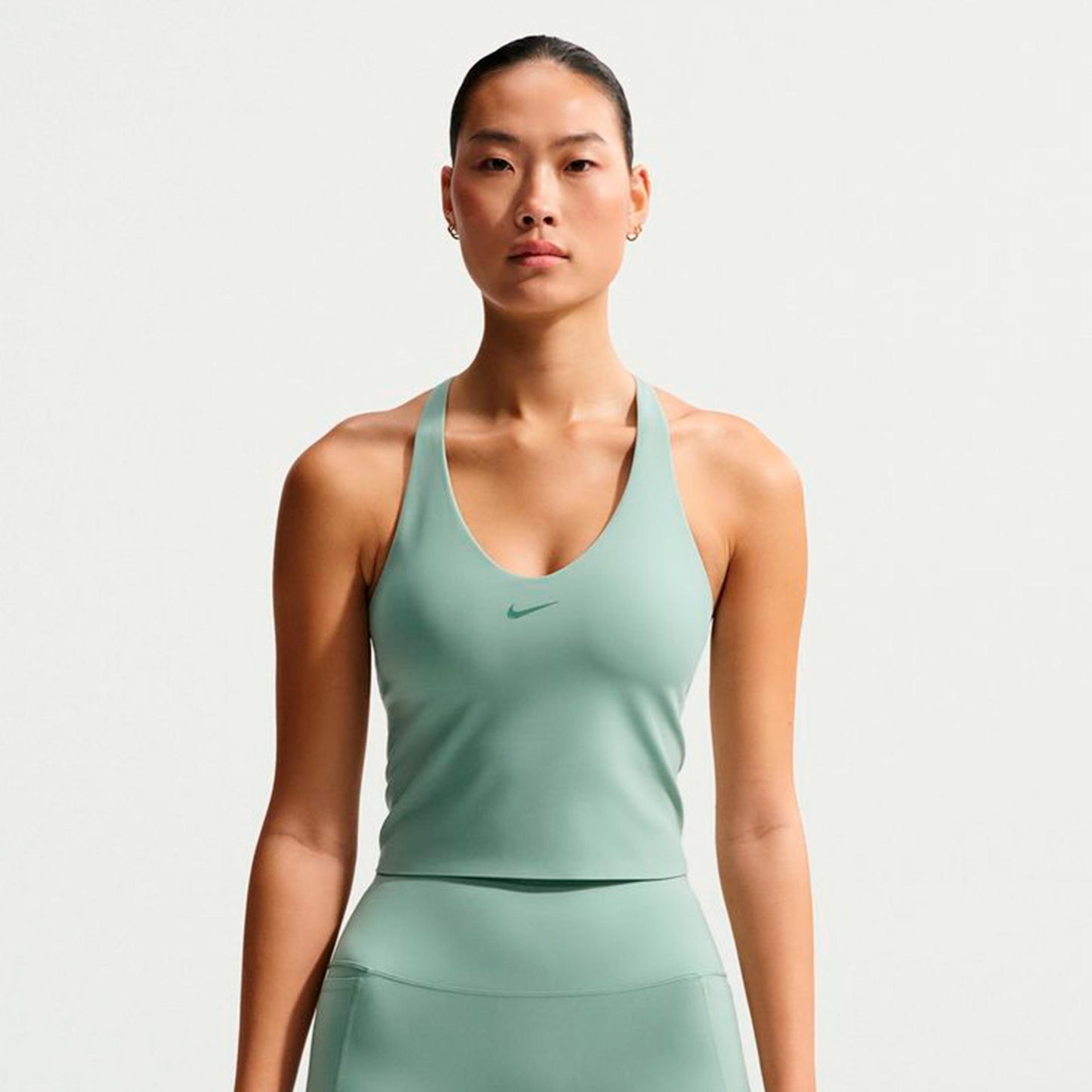 Nike Dri-Fit Medium Support Tanktop Damer - grågrøn, grøn