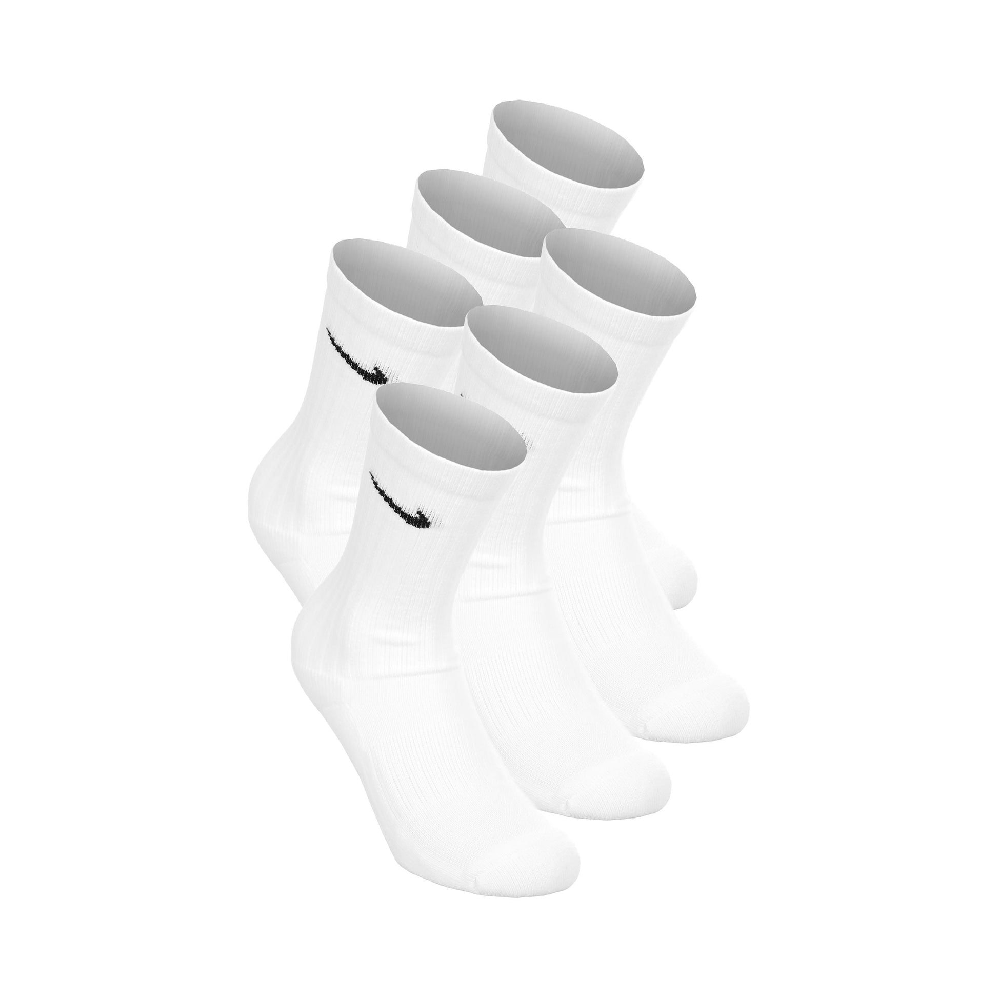 Nike Everyday Crew Tennissokker Pakke med 6 Børn - hvid, sort