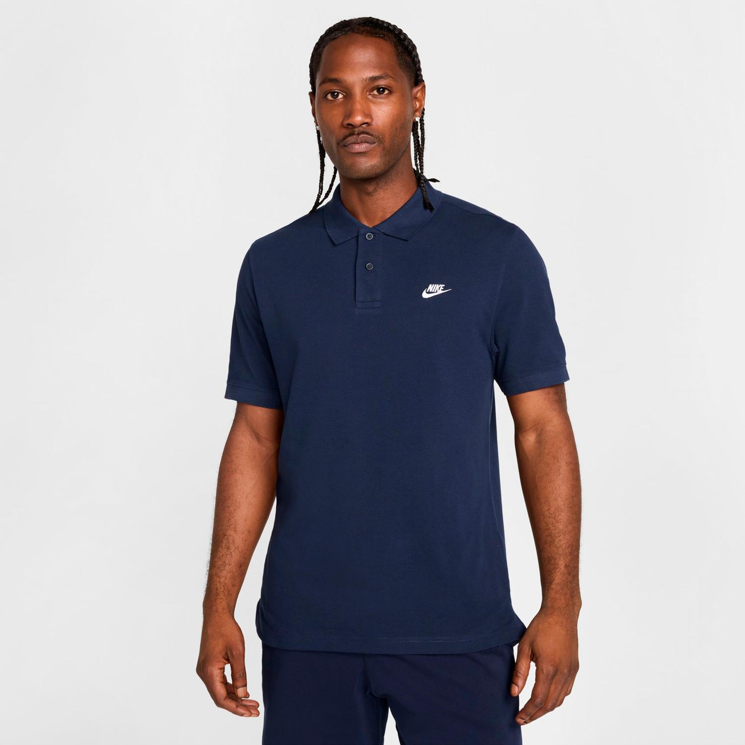 Nike Club Pique Polo Herrer - mørkeblå