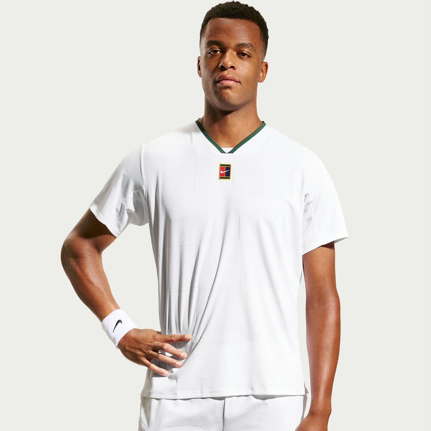 Nike Court Dri-Fit Advantage Slam T-shirt Herrer - hvid, grøn