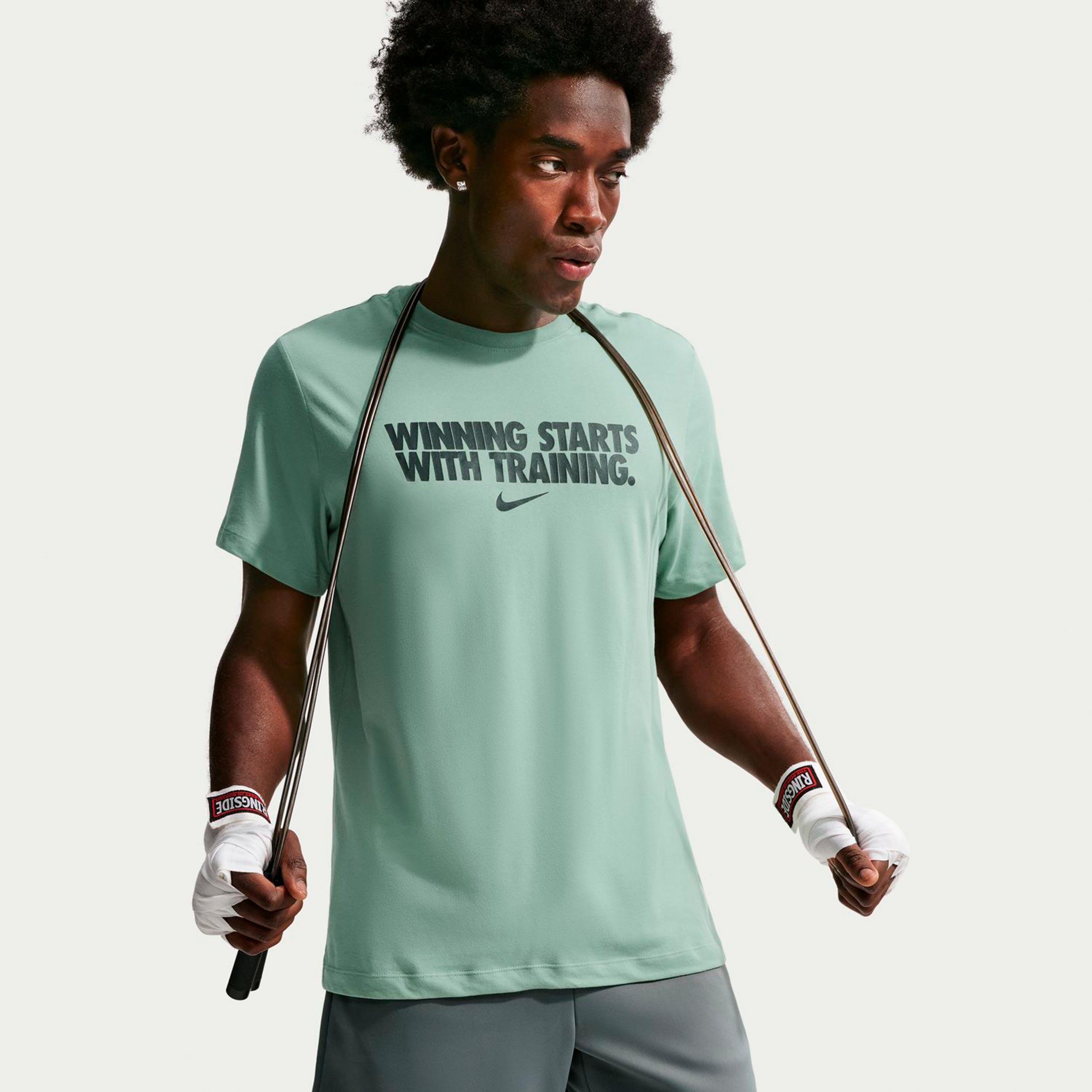 Nike Dri-Fit Winning T-shirt Herrer - grågrøn, grå