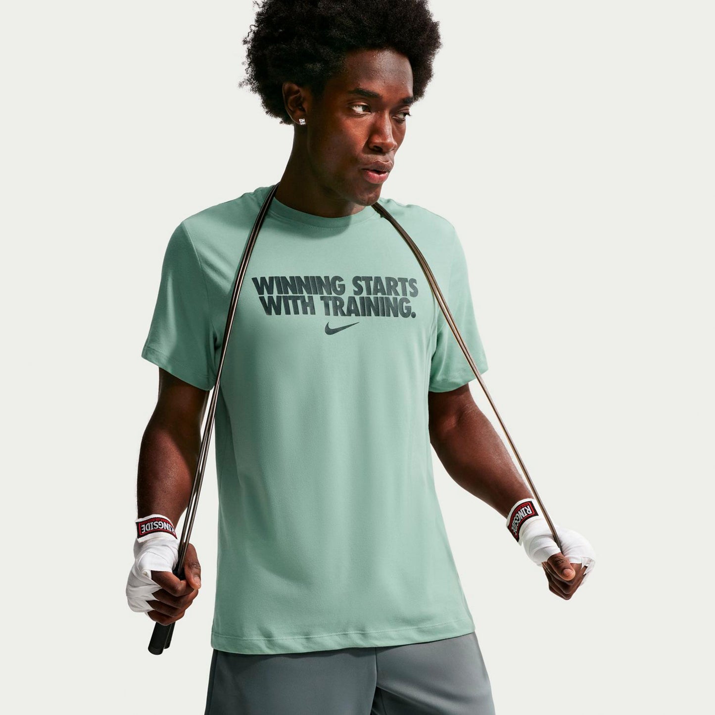 Nike Dri-Fit Winning T-shirt Herrer - grågrøn, grå