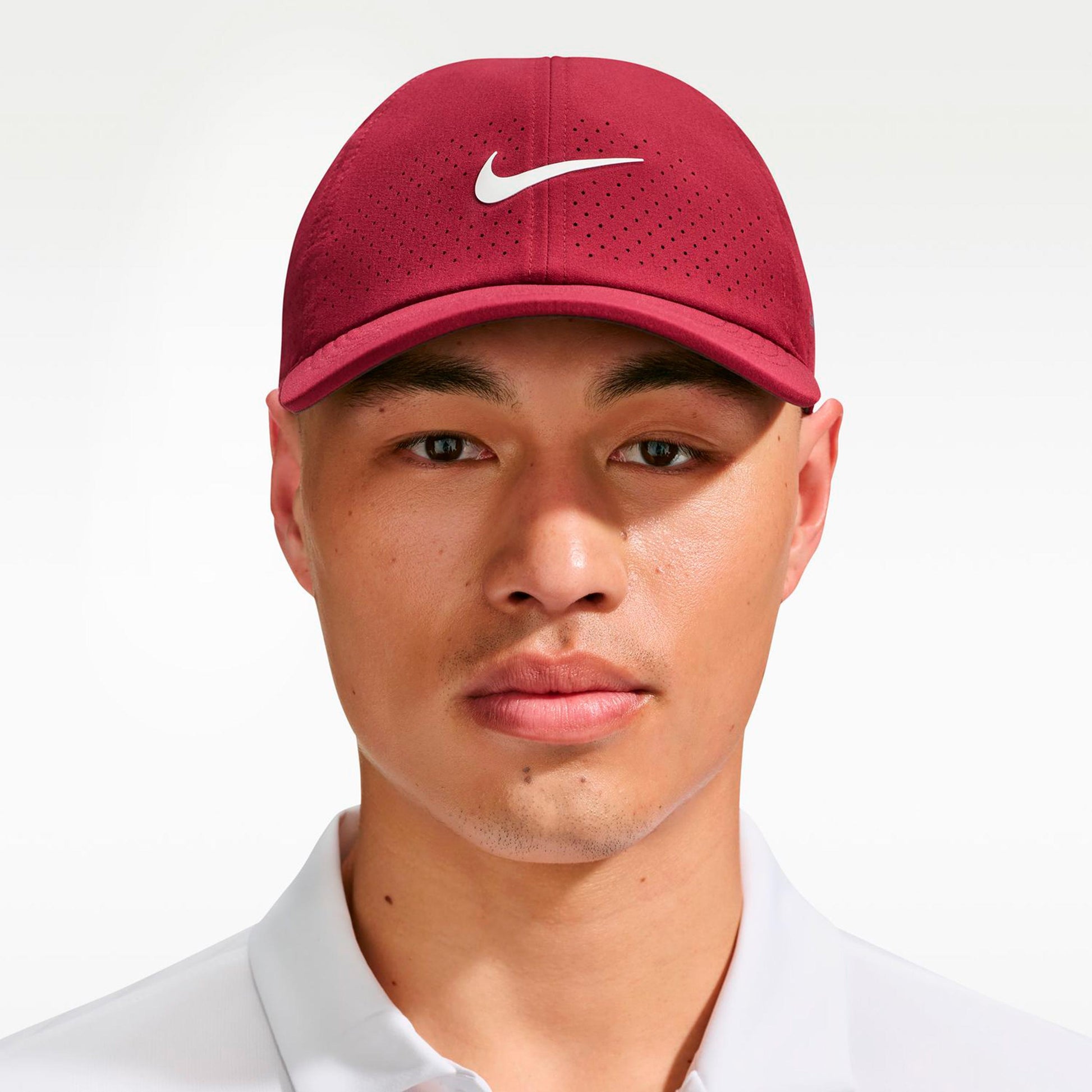 Nike Dri-Fit Advantage Club Cap Unisex - vinrød, creme