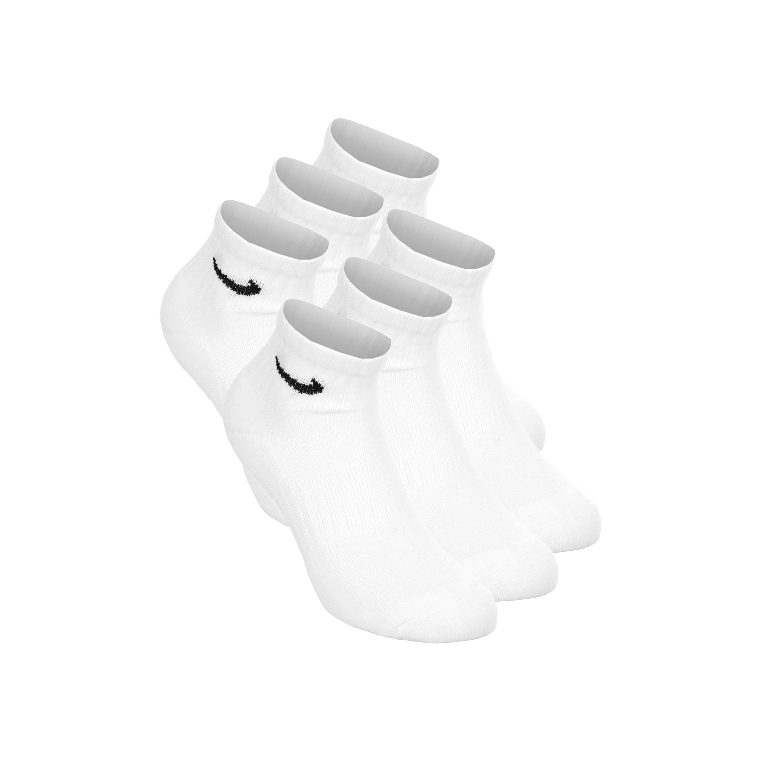 Nike Everyday Ankle Tennissokker Pakke med 6 Børn - hvid, sort