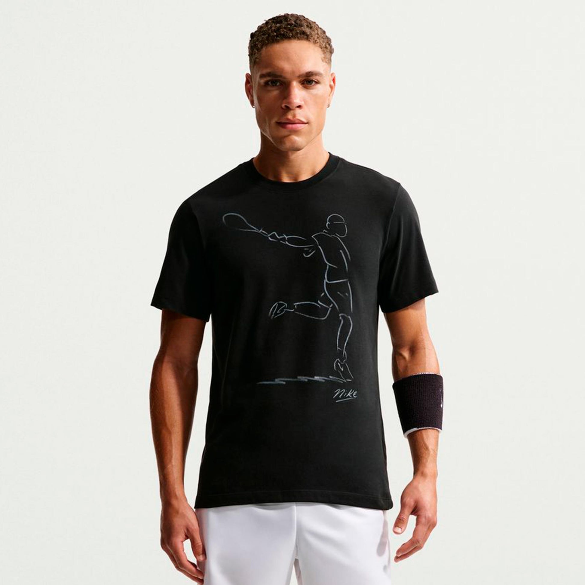 Nike Court Dri-Fit T-shirt Herrer - sort