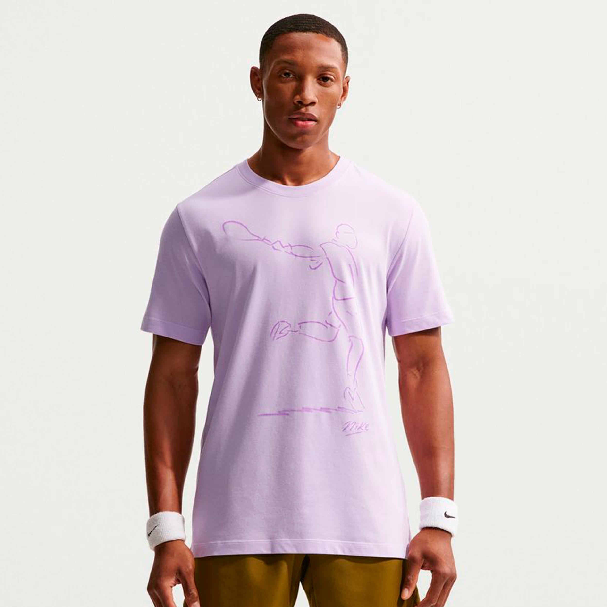 Nike Court Dri-Fit T-shirt Herrer - syren