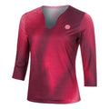 Freeze Out V-Neck Printed  Shirt, langærmet Damer - mørkerød