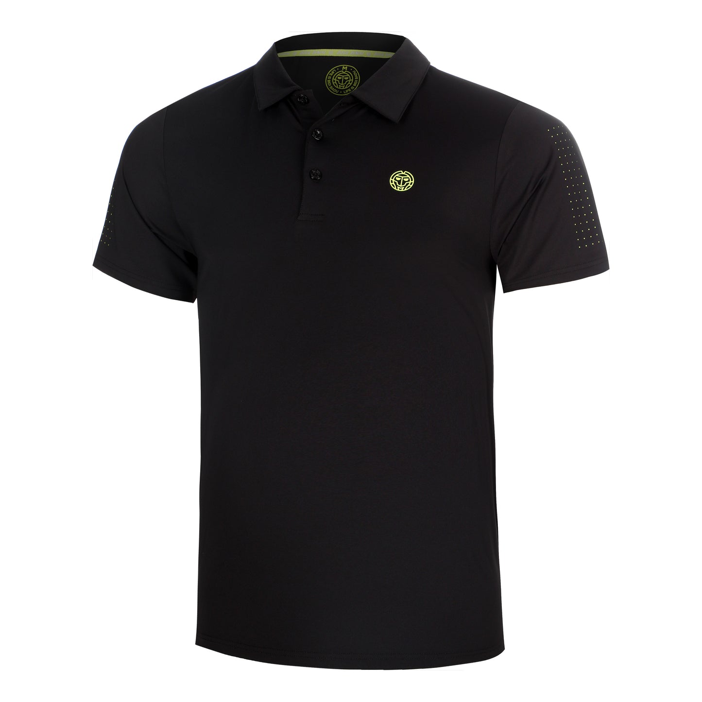 BIDI BADU Night Flash Lasercut Polo Herrer - sort