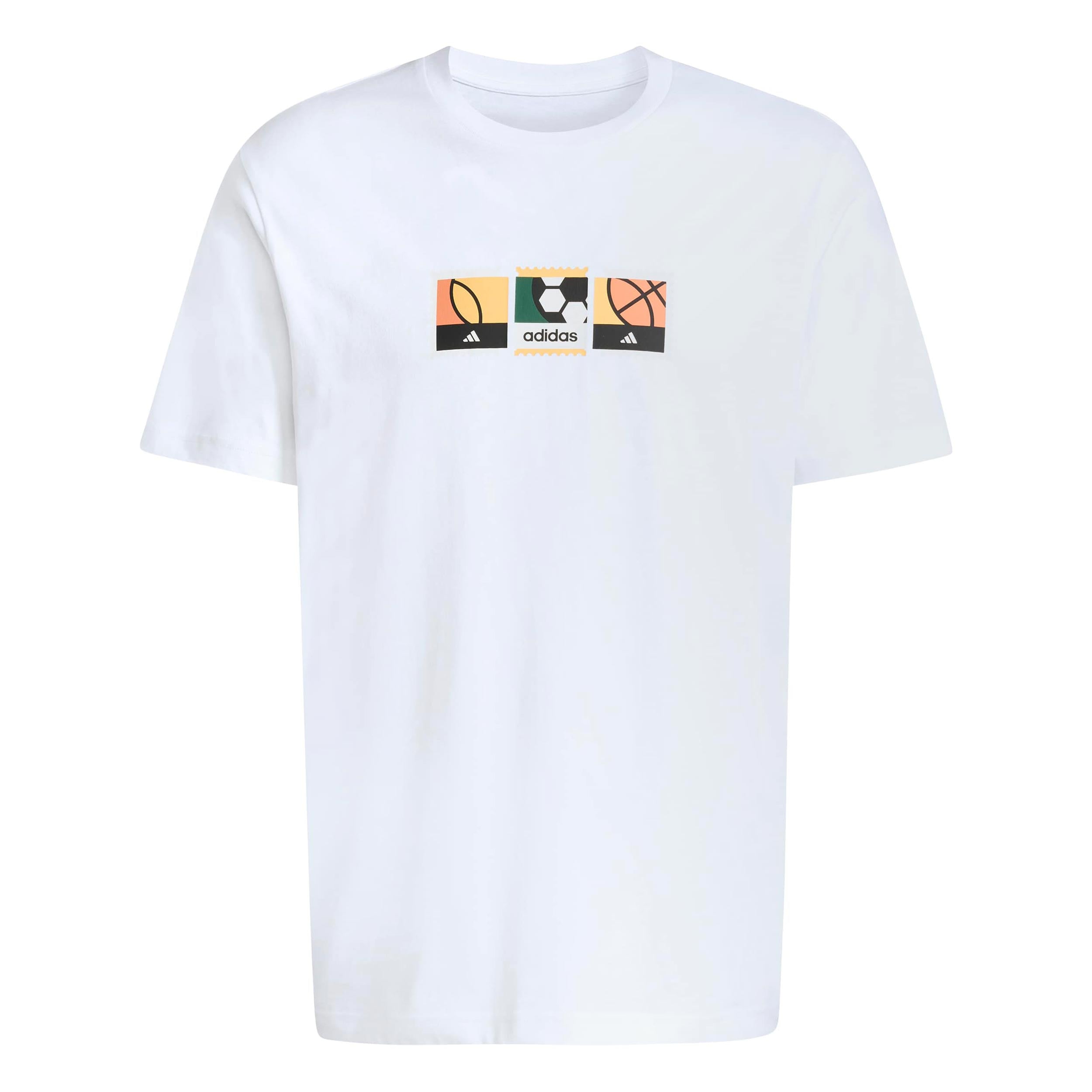 adidas MOS Stamps Graphic T-shirt Herrer - hvid, flerfarvet