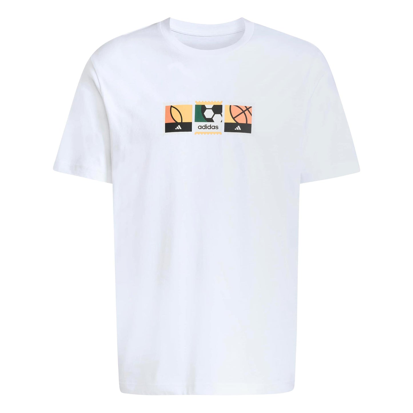 adidas MOS Stamps Graphic T-shirt Herrer - hvid, flerfarvet