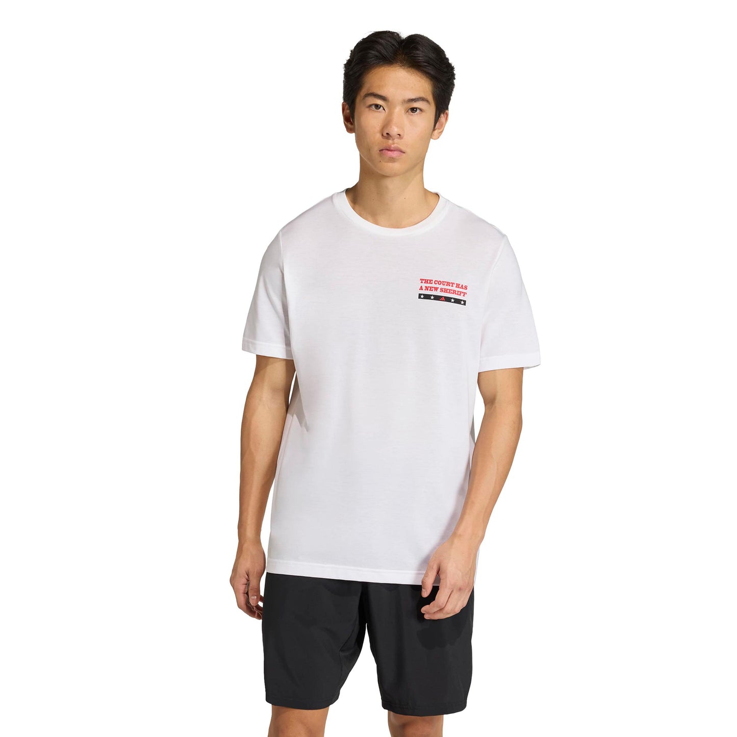 adidas Padel Wanted Graphic T-shirt Herrer - hvid, flerfarvet