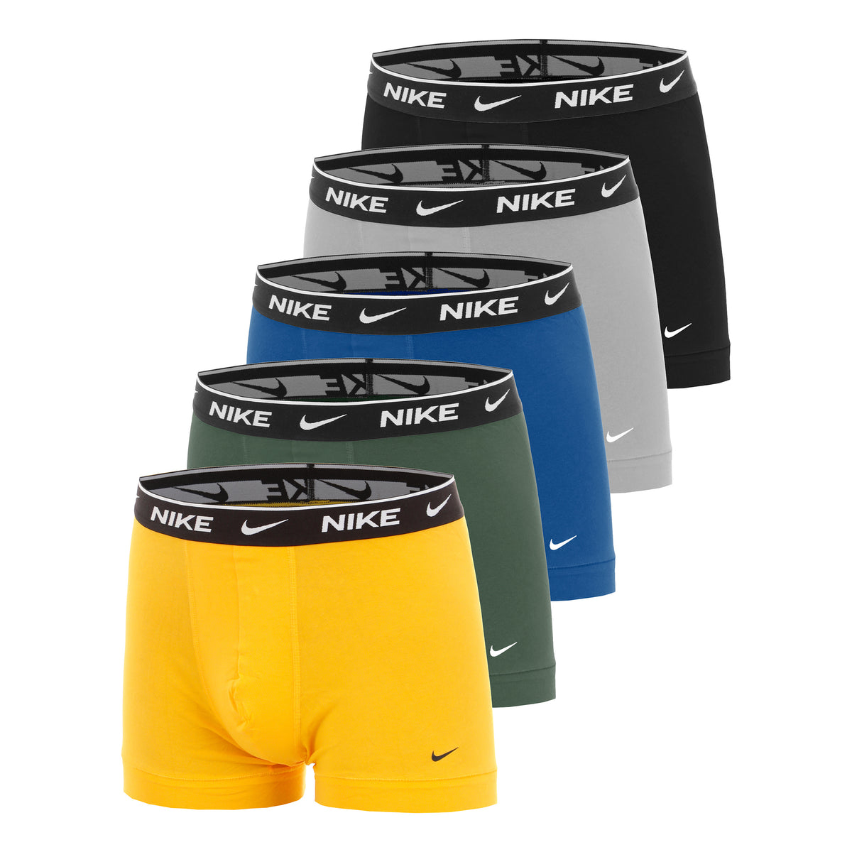 Nike Essential Cotton Stretch Trunk Boksershorts Pakke med 5 Herrer - orange, gul