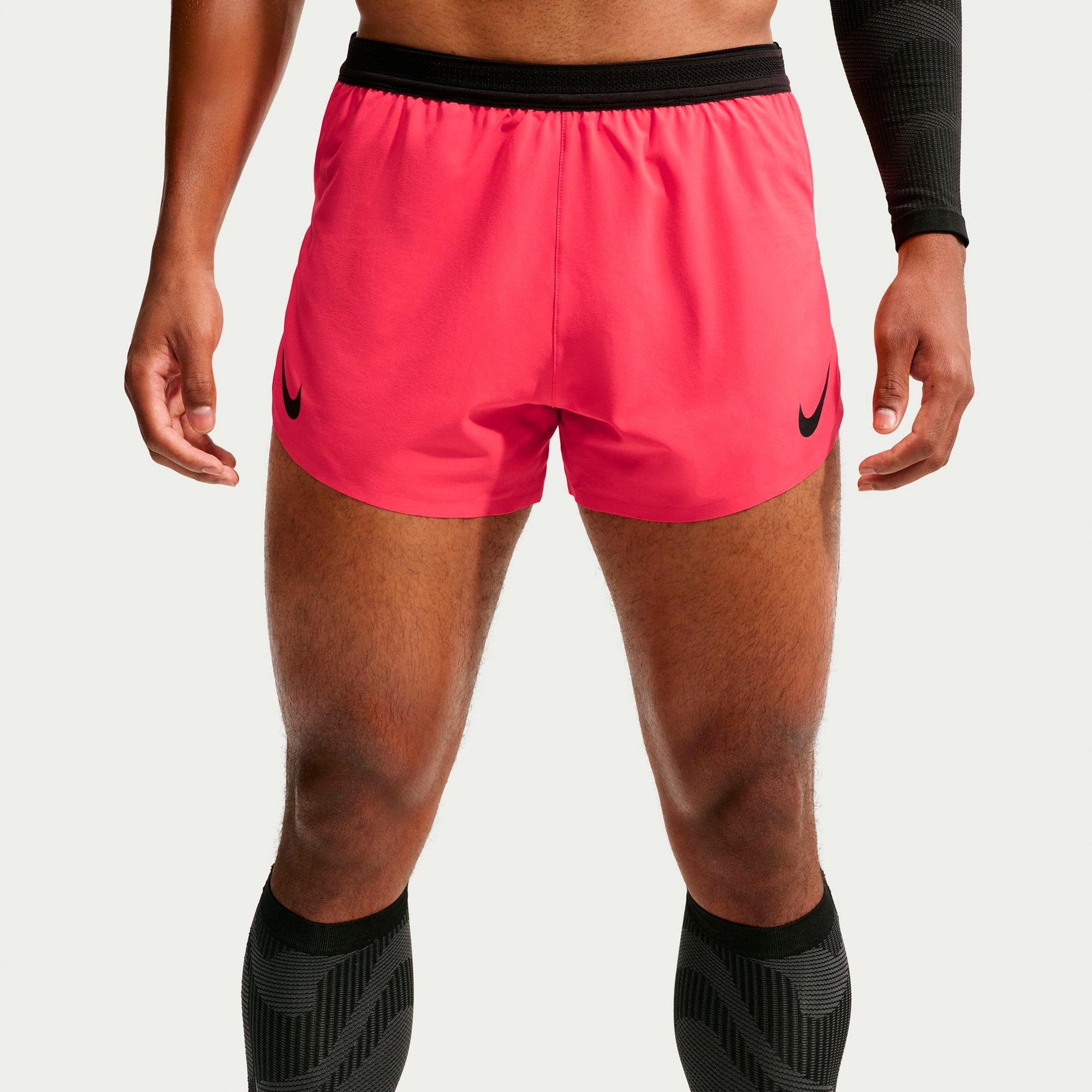 Nike AeroSwift  Løbeshorts Herrer - rød, sort