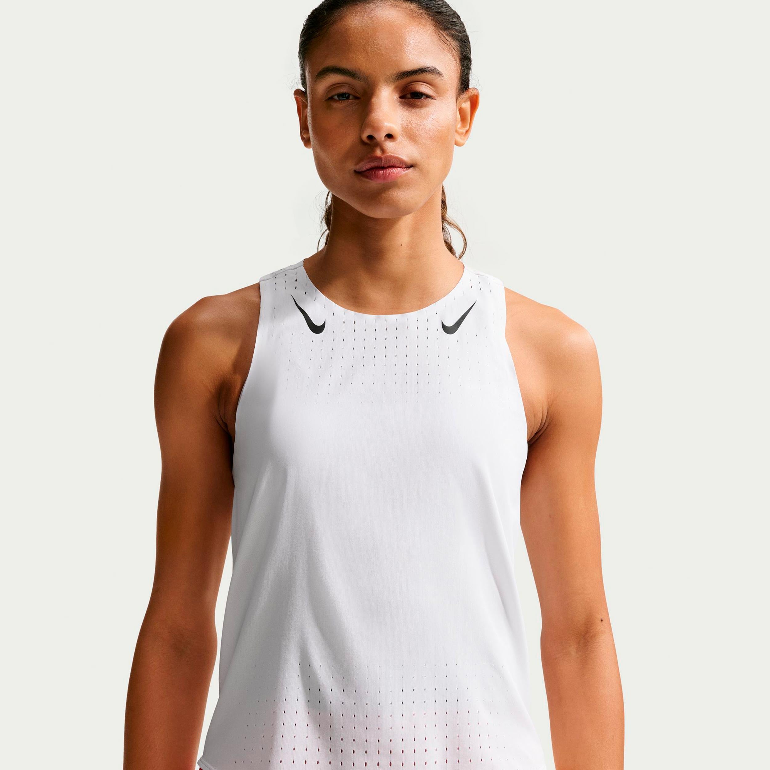 Nike AeroSwift Løbetrøje Damer - hvid, sort