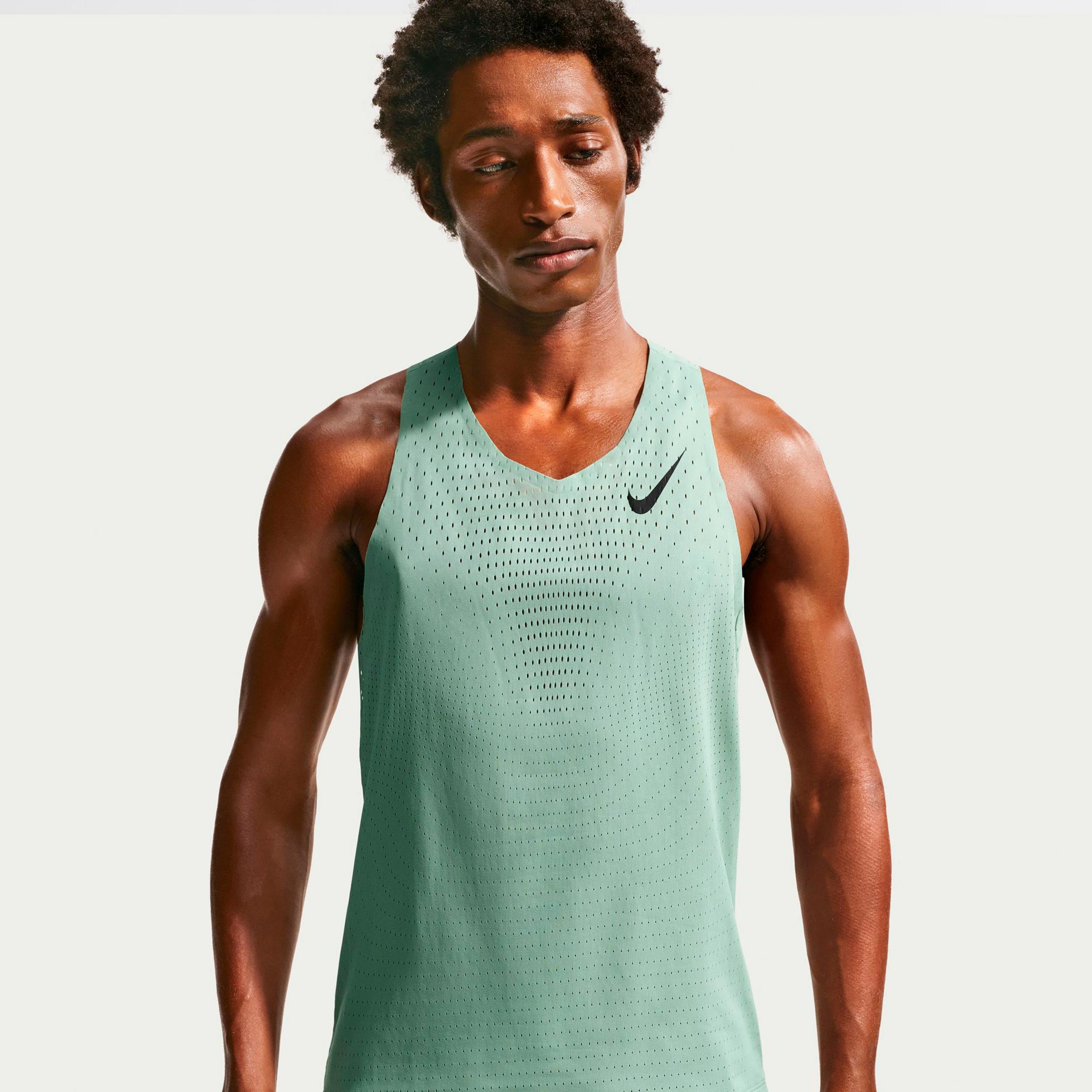 Nike AeroSwift Løbetrøje Herrer - oliven, sort
