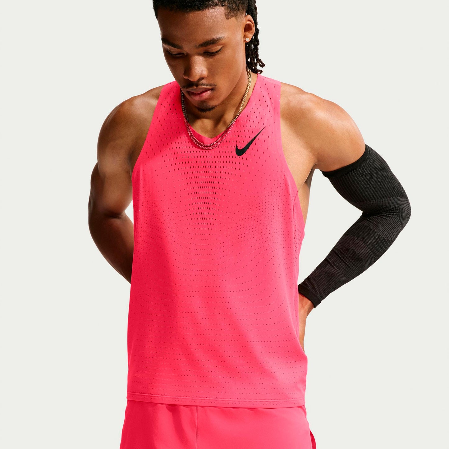 Nike AeroSwift  Løbetrøje Herrer - rød, sort