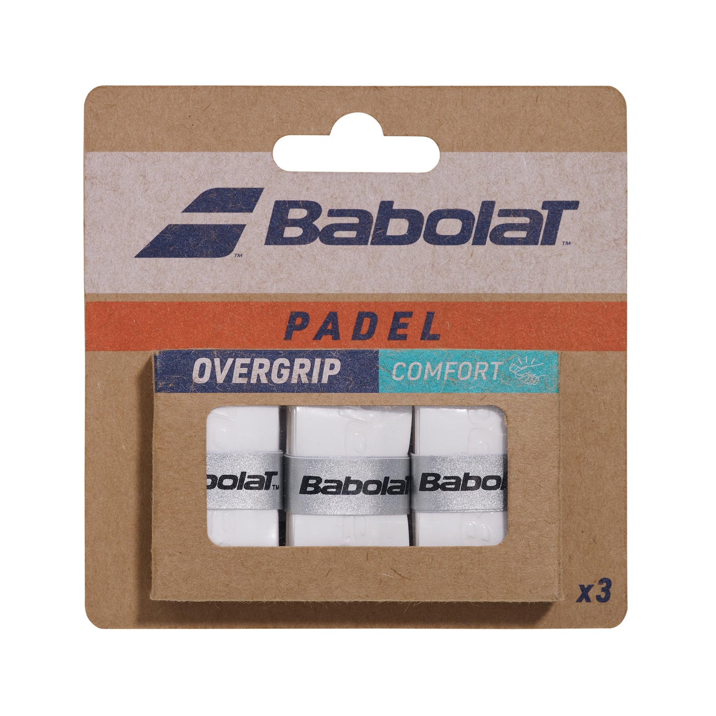 Babolat Comfort Padel X3 Padelovergrip - hvid