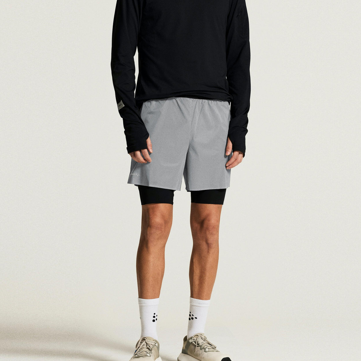 Craft Reflective Løbeshorts Herrer - sølv