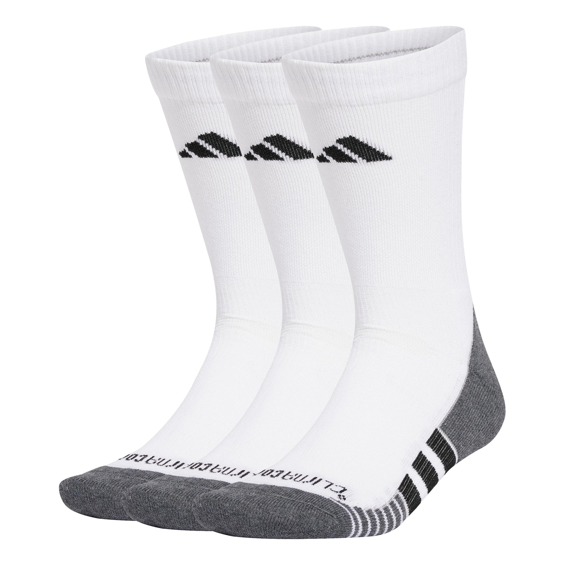 adidas Performance Cushioned Crew Løbesokker Unisex - hvid, sort