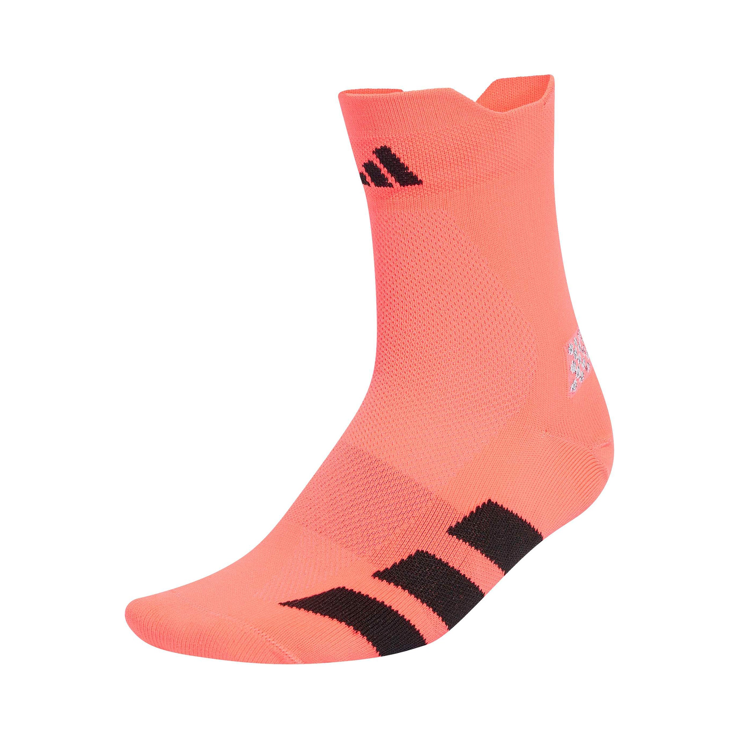 adidas adizero Quarter Løbesokker Unisex - koral, sort
