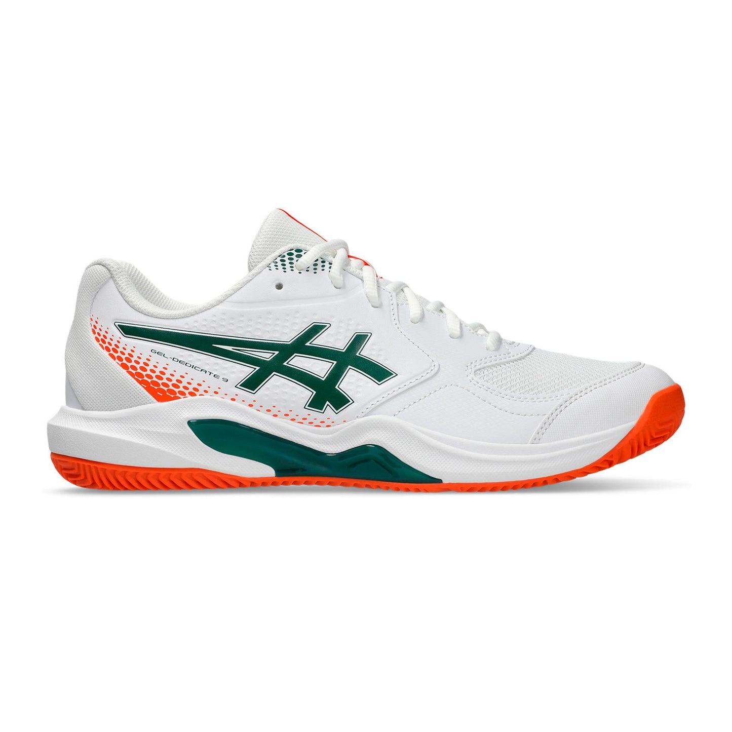 ASICS Gel-Dedicate 9 Padelsko Herrer - hvid, neonorange