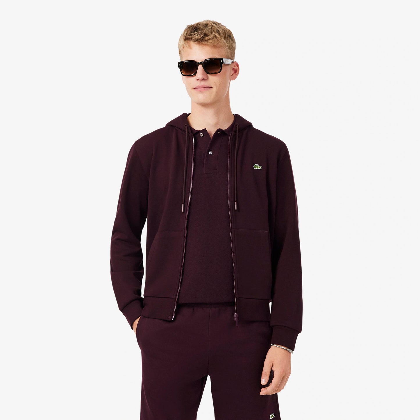Lacoste Sweatjakke Herrer - mørkerød