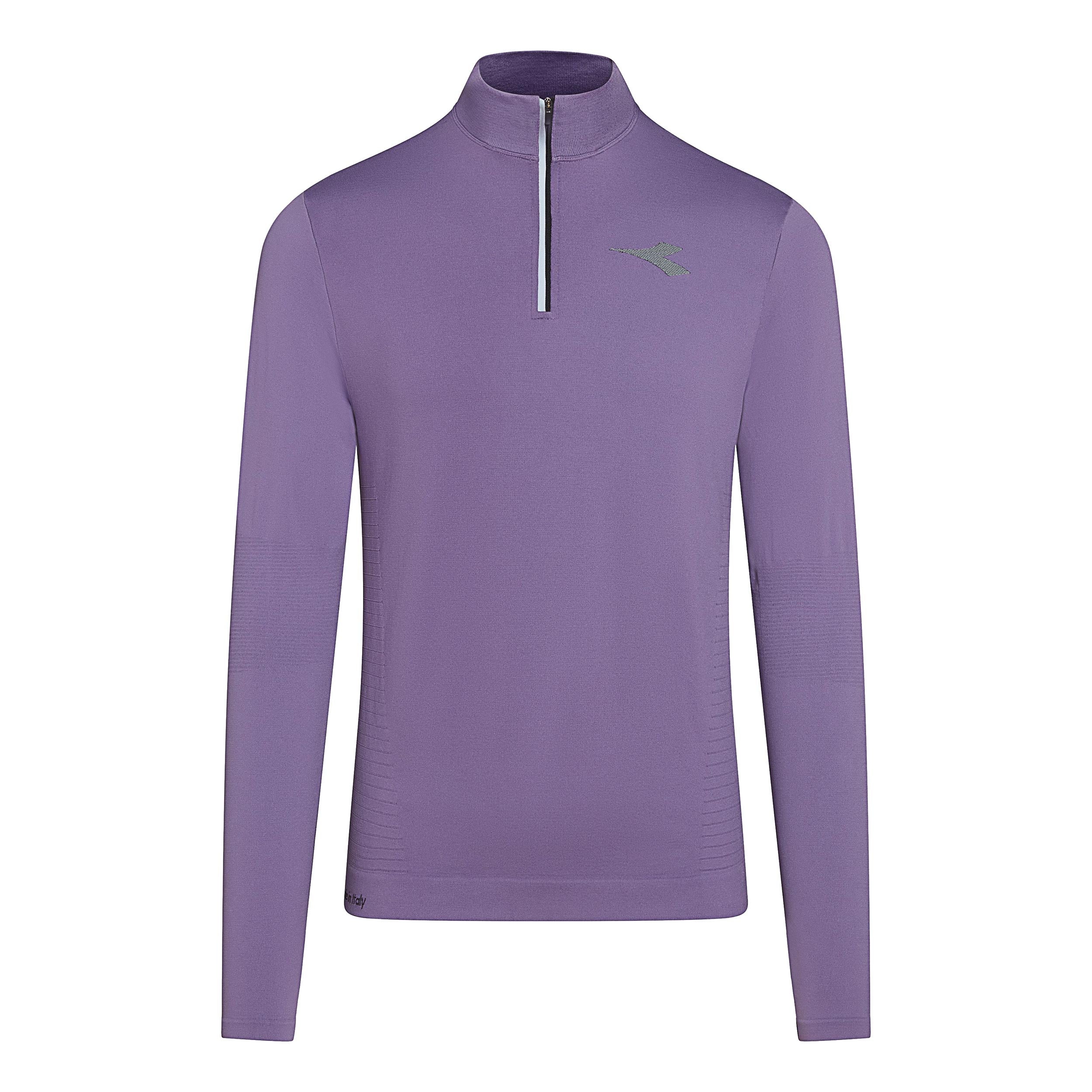 Diadora 1/2 Zip Stratouno Shirt, langærmet Herrer - lilla