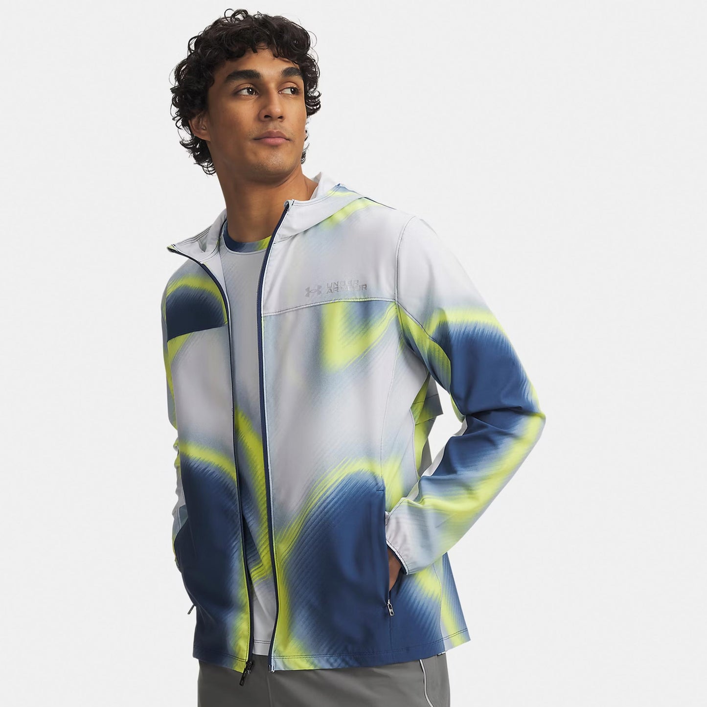 Under Armour Velociti Storm  Løbejakke Herrer - blå, flerfarvet