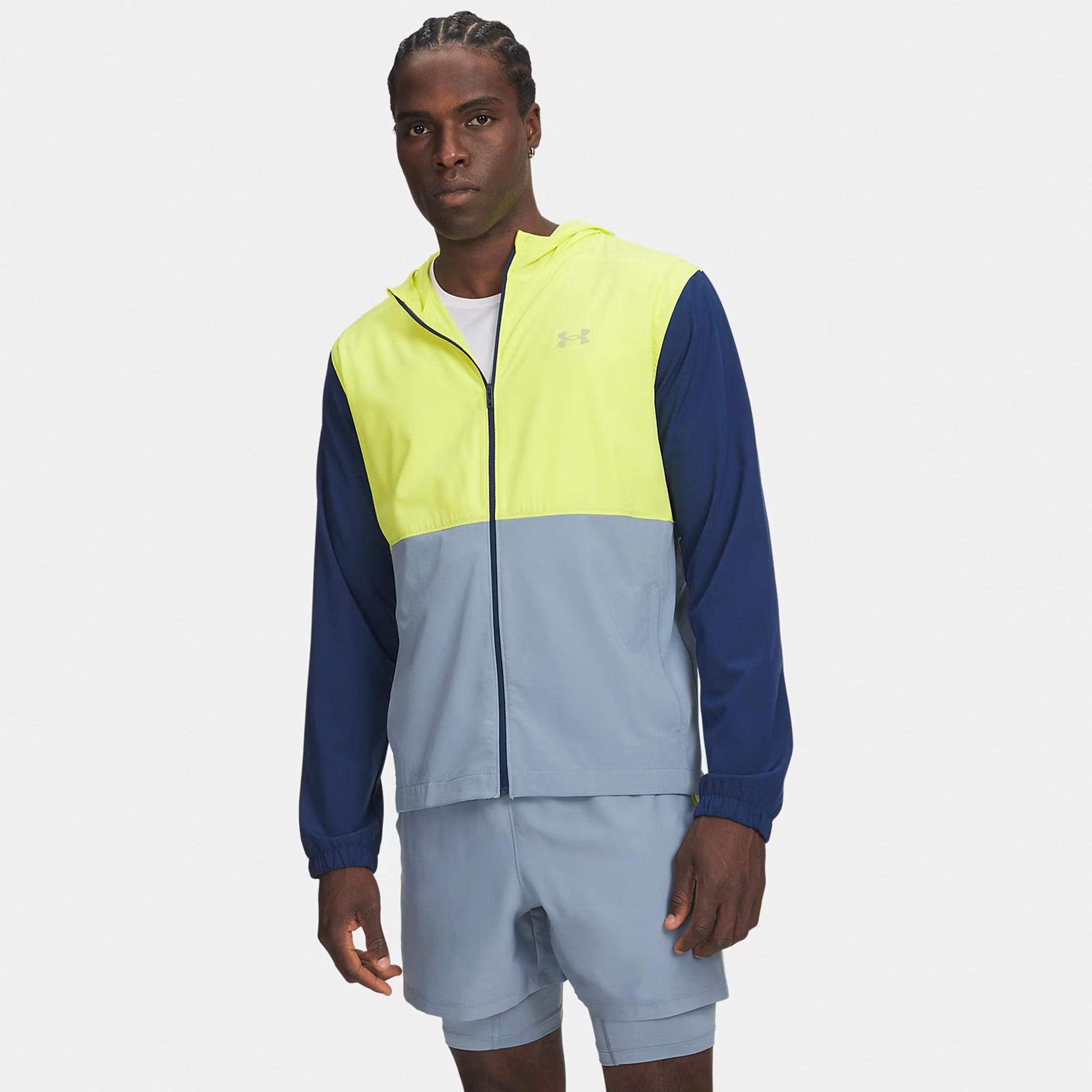 Under Armour Velociti Hooded  Løbejakke Herrer - blå, flerfarvet