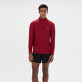Edmond 1/4 Zip Shirt, langærmet Herrer - vinrød