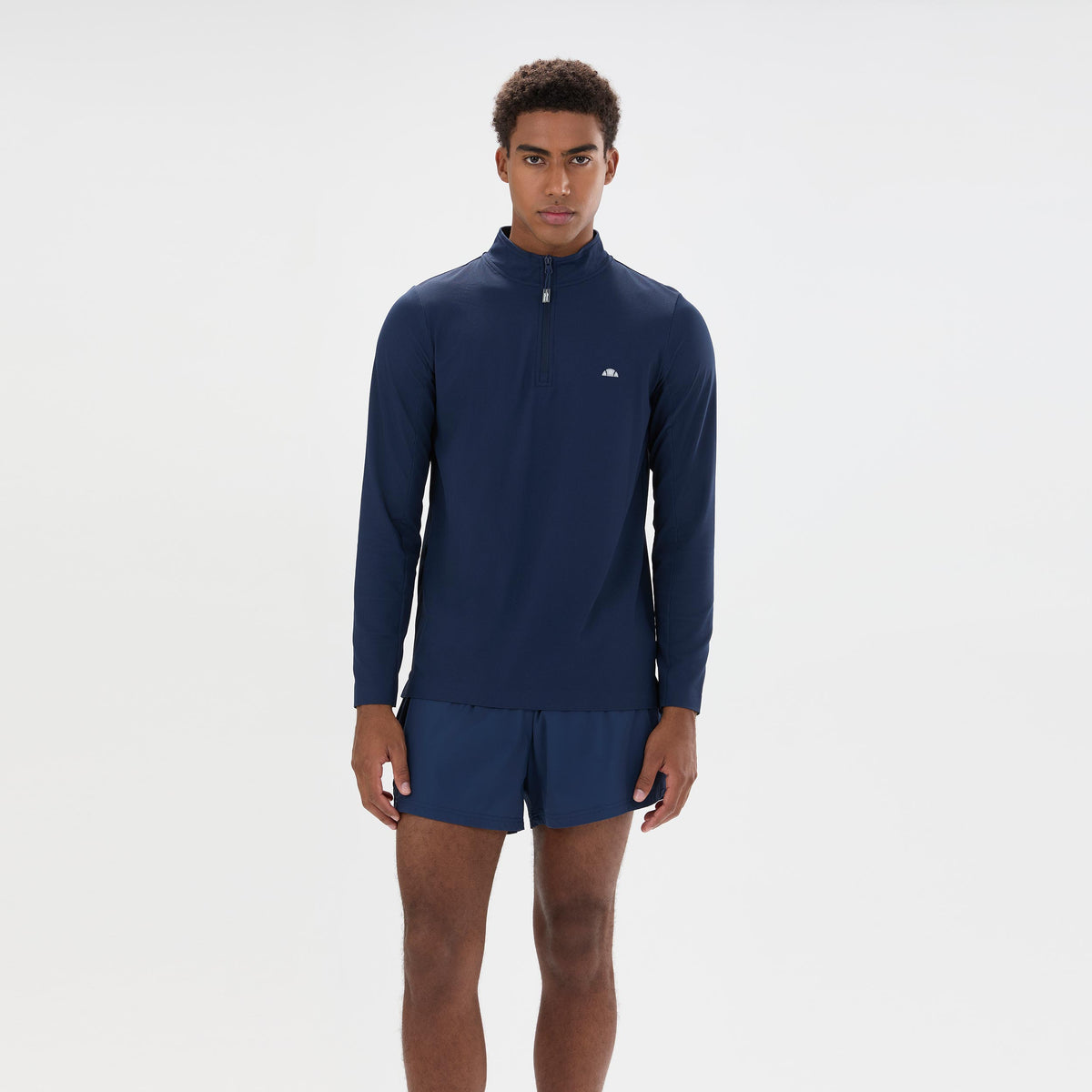 Ellesse Edmond 1/4 Zip Shirt, langærmet Herrer - mørkeblå