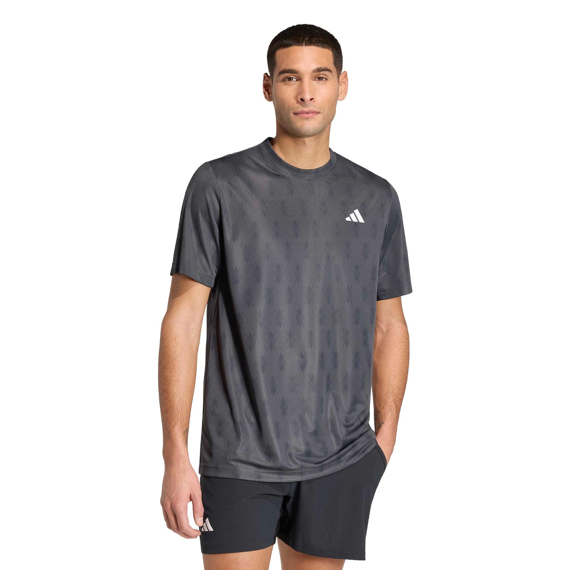 adidas Club Graphic T-shirt Herrer - mørkegrå