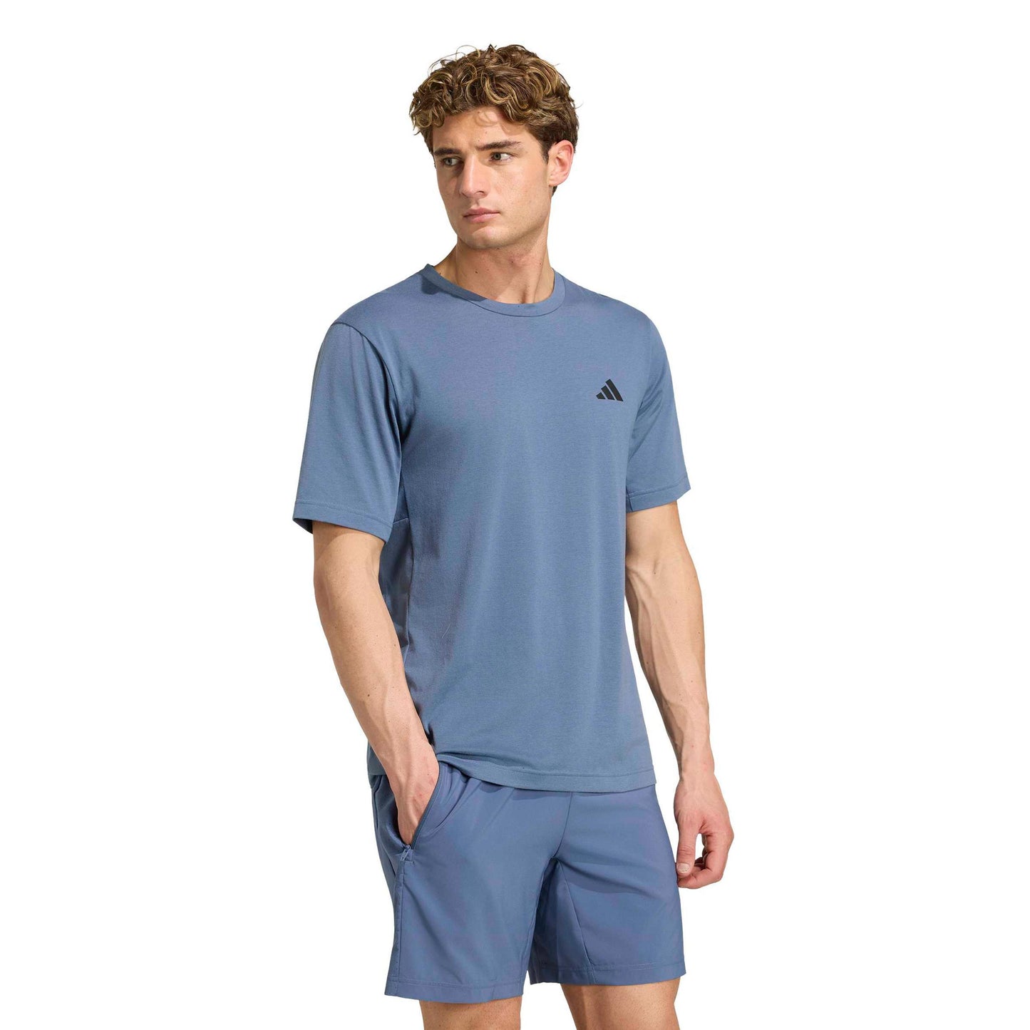 adidas Essentials T-shirt Herrer - blå-grå