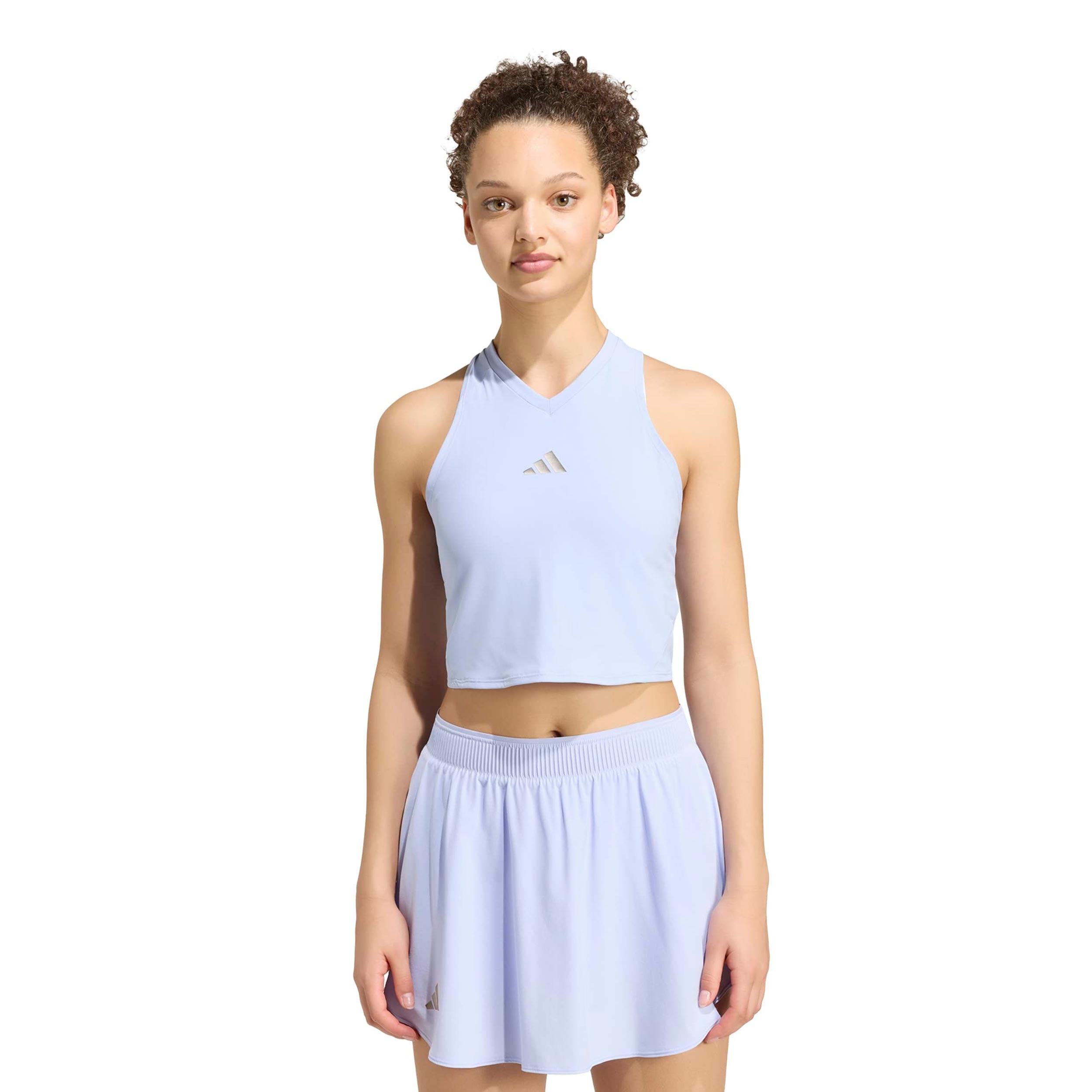 adidas Y- Pro Crop Tanktop Damer - syren, sølv