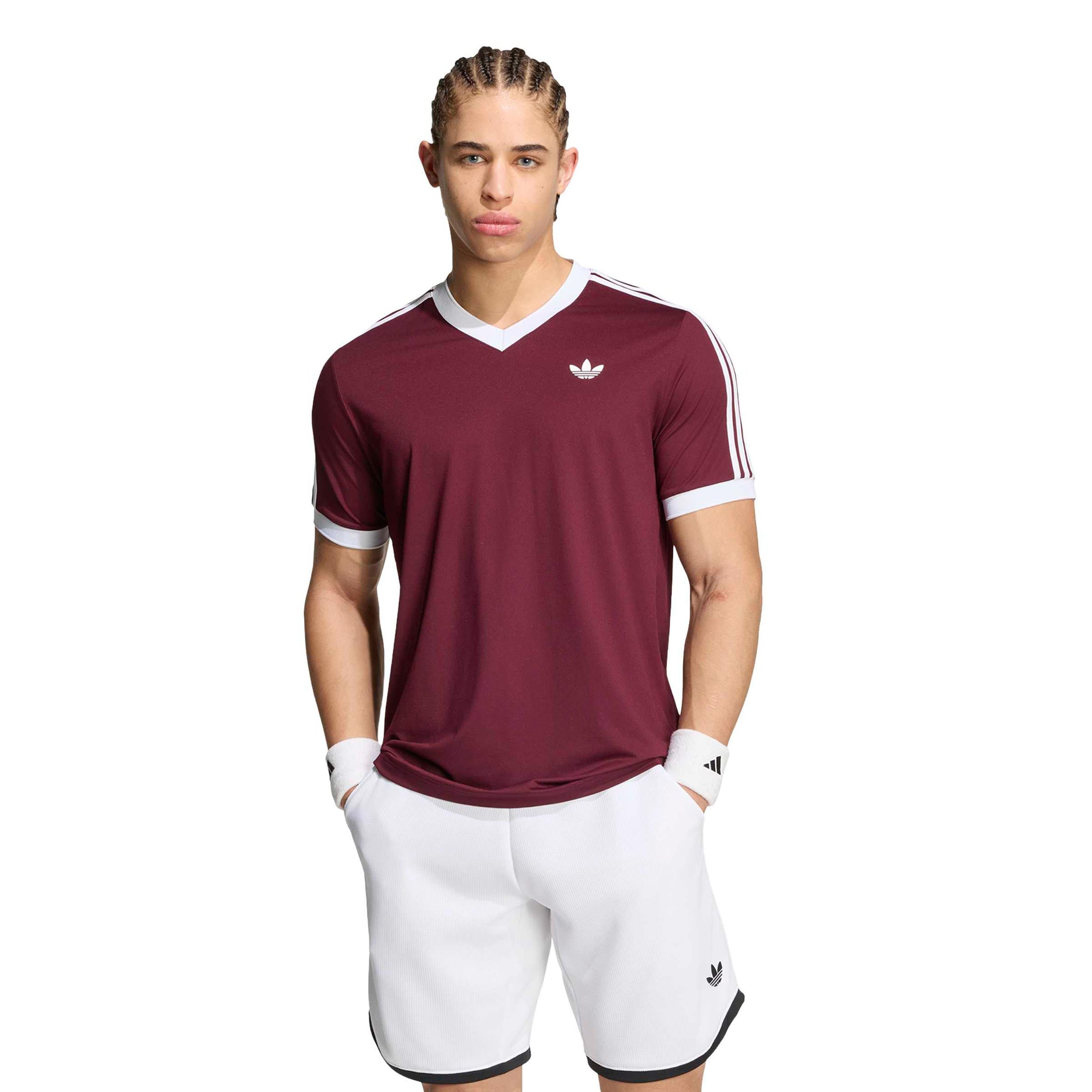 adidas Classics T-shirt Herrer - vinrød, hvid