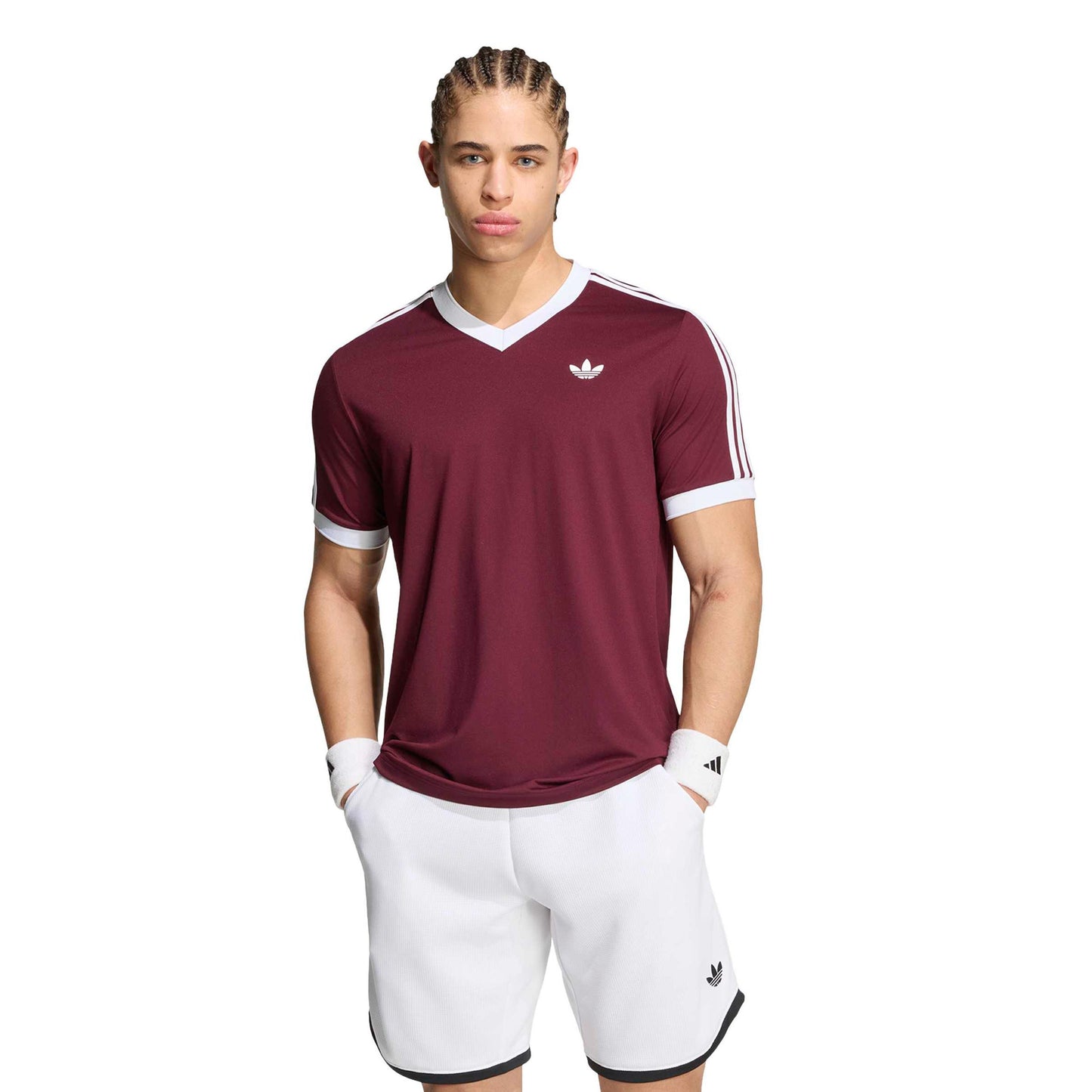 adidas Classics T-shirt Herrer - vinrød, hvid