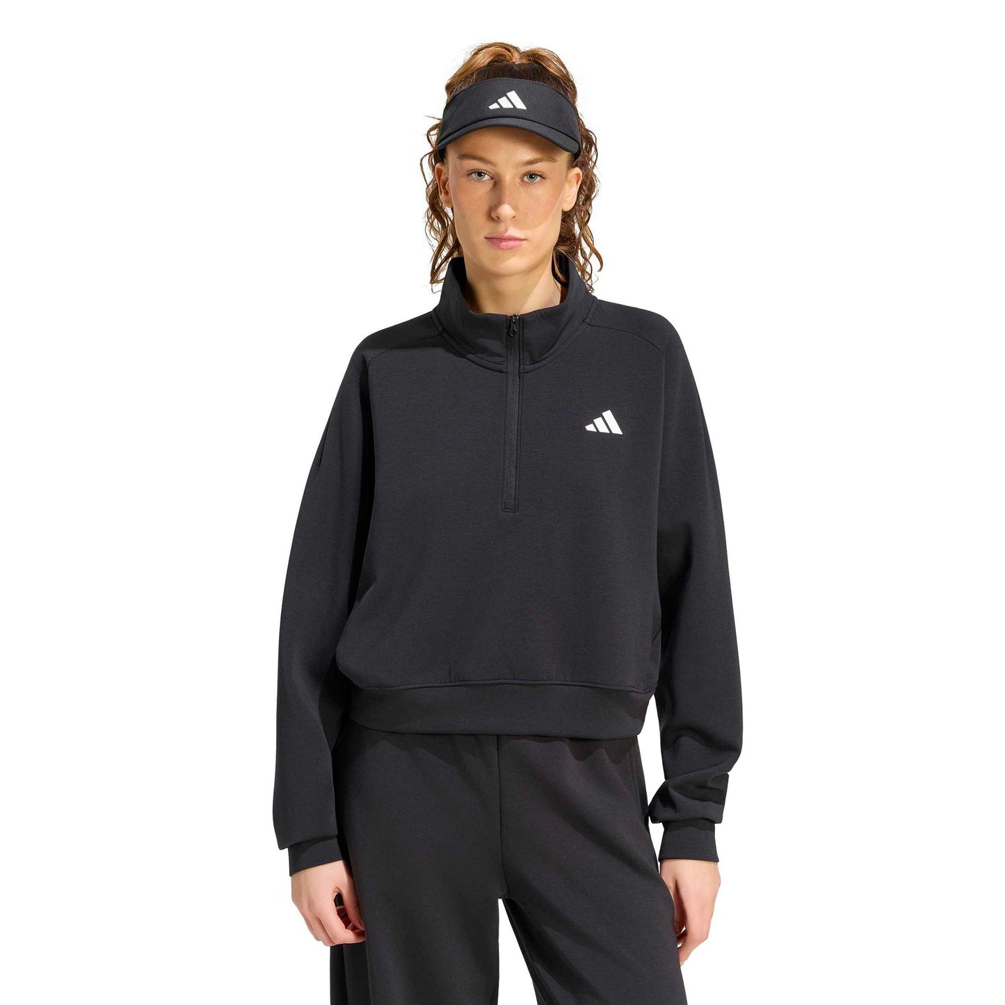 adidas Cover Up Half-Zip Sweatshirt Damer - sort